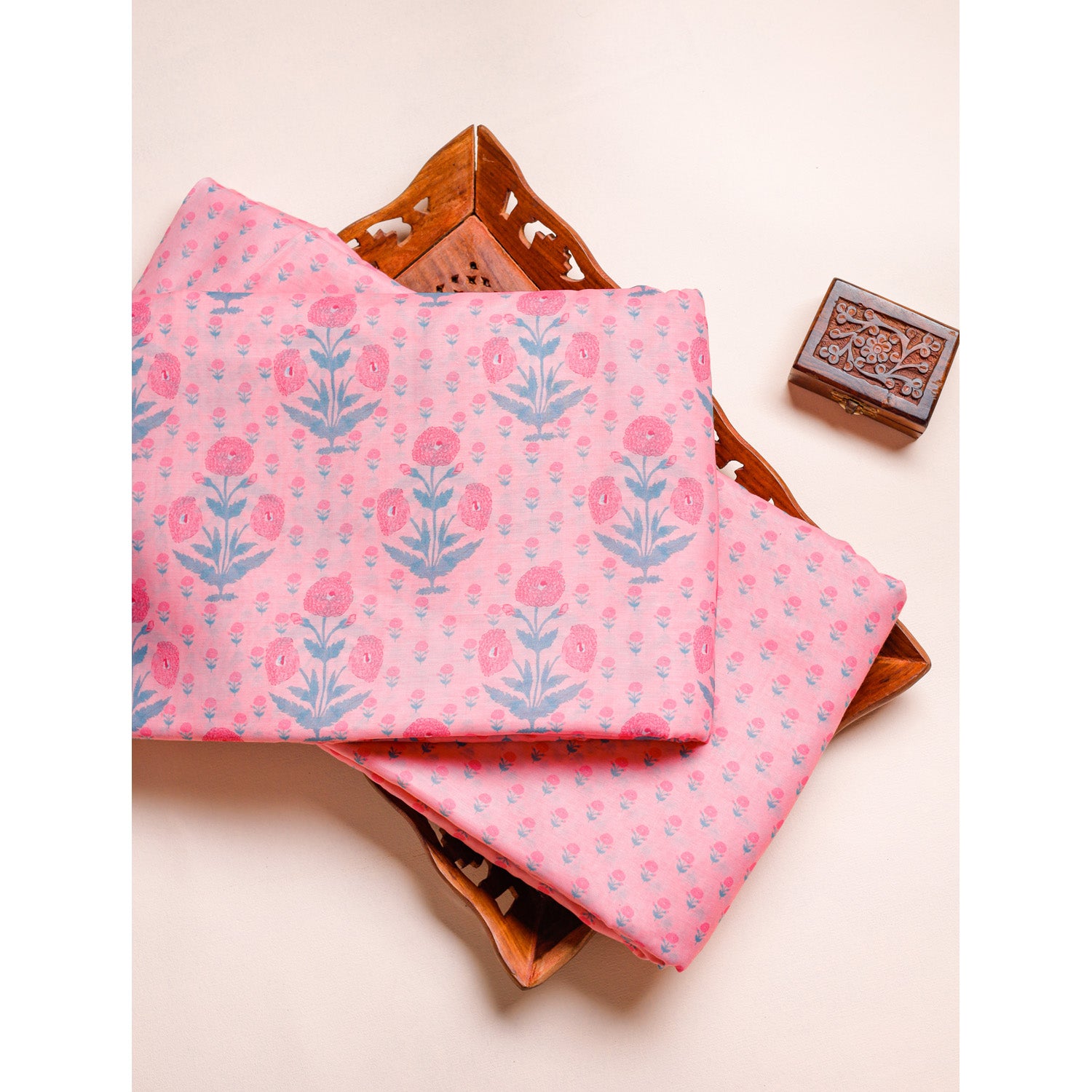 SOFT CHANDERI SILK PRINTED FABRICS