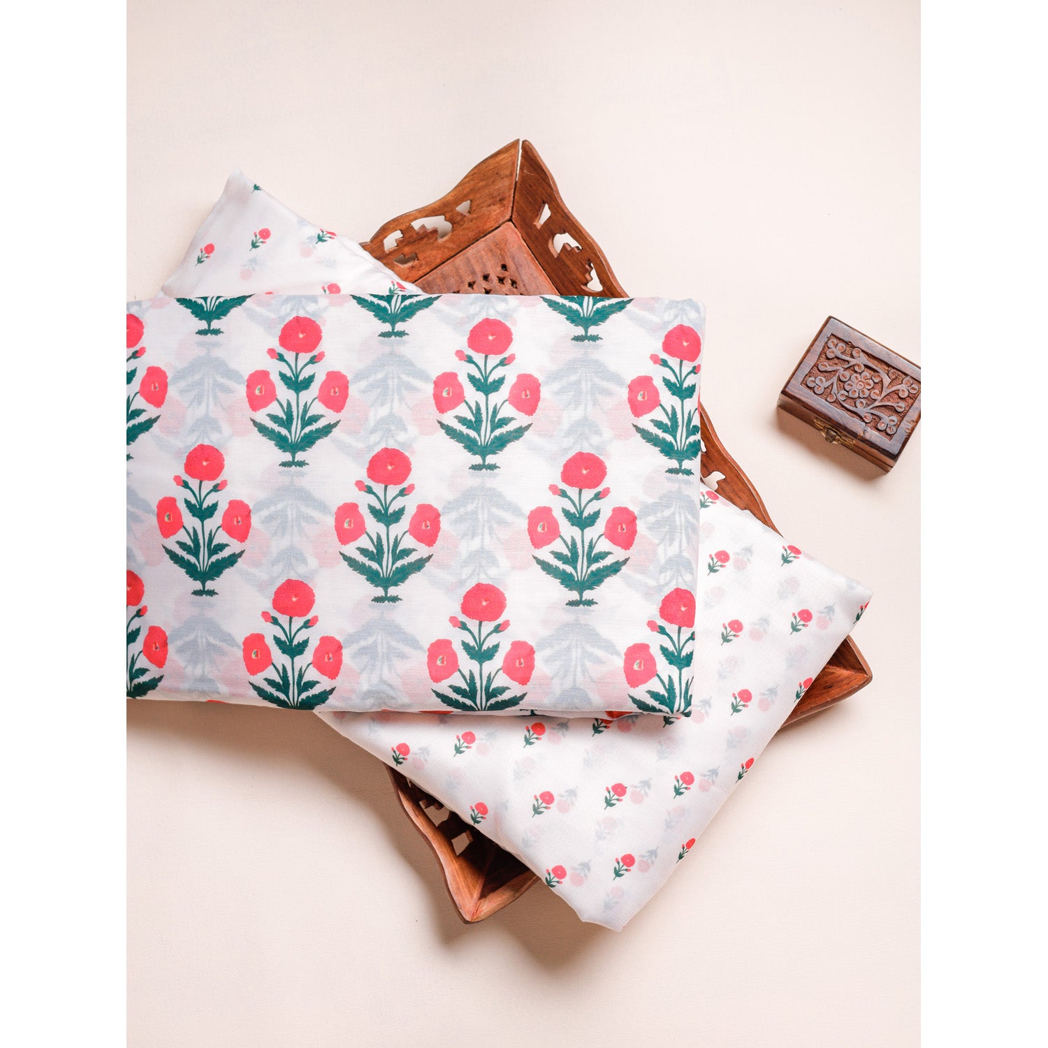 SOFT CHANDERI SILK PRINTED FABRICS