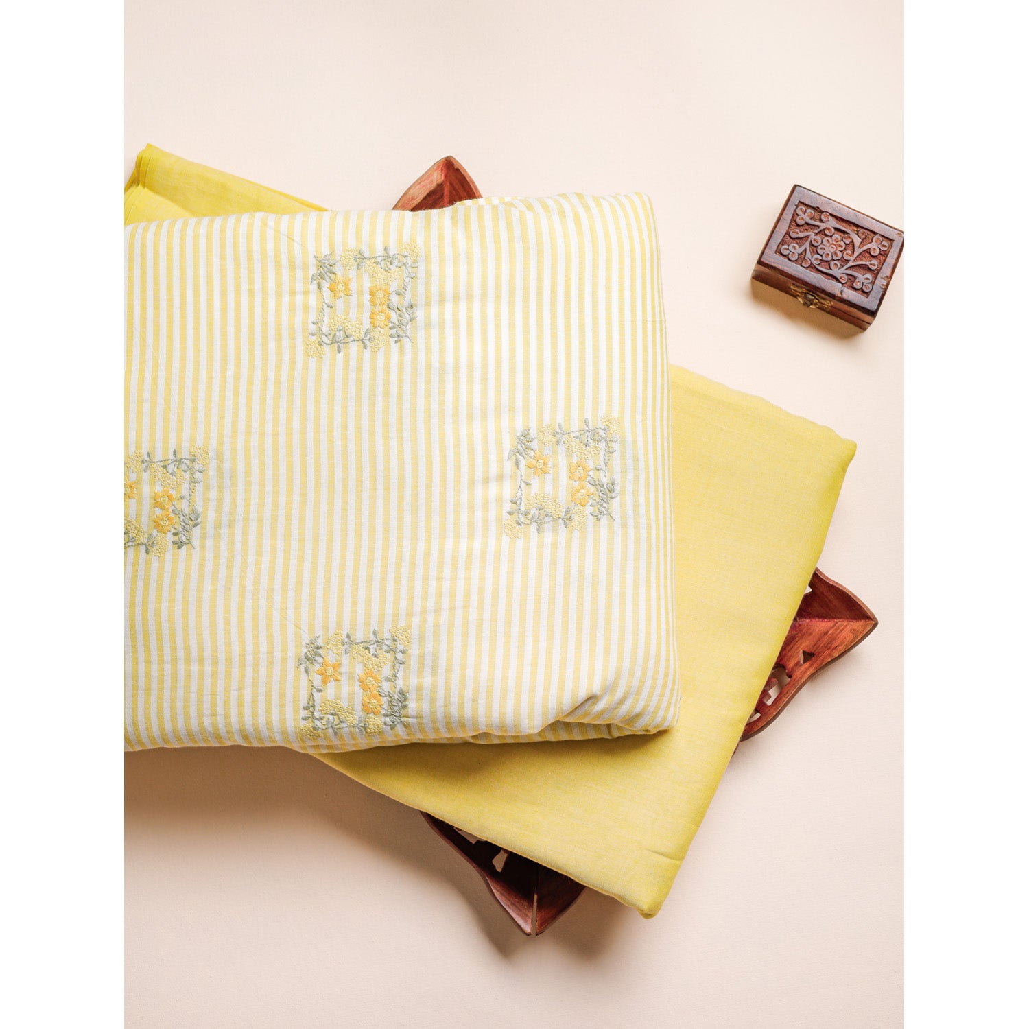 PURE MERCERIZED COTTON EMBROIDERED & PLAIN FABRICS