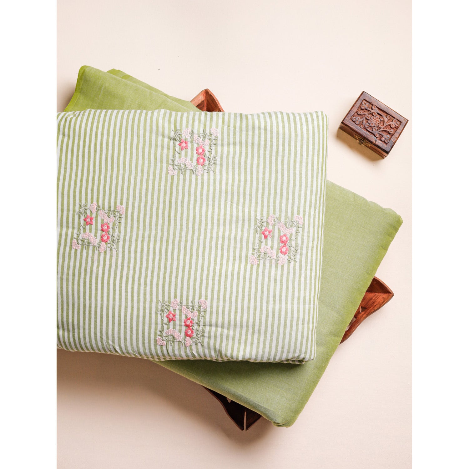 PURE MERCERIZED COTTON EMBROIDERED & PLAIN FABRICS