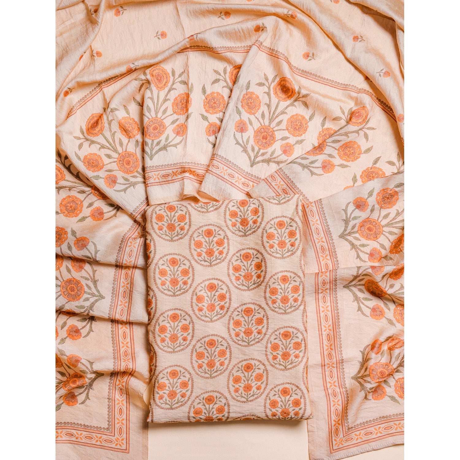 MOGRA CHANDERI 2 PIECE SET