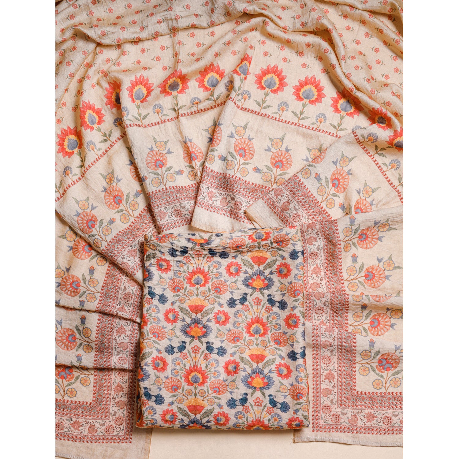 MOGRA CHANDERI 2 PIECE SET