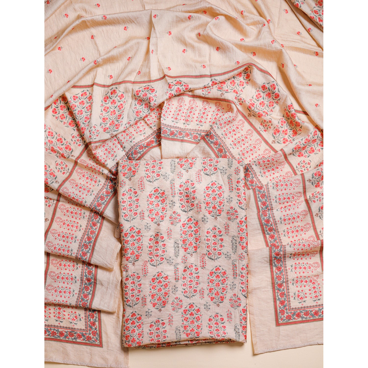 MOGRA CHANDERI 2 PIECE SET