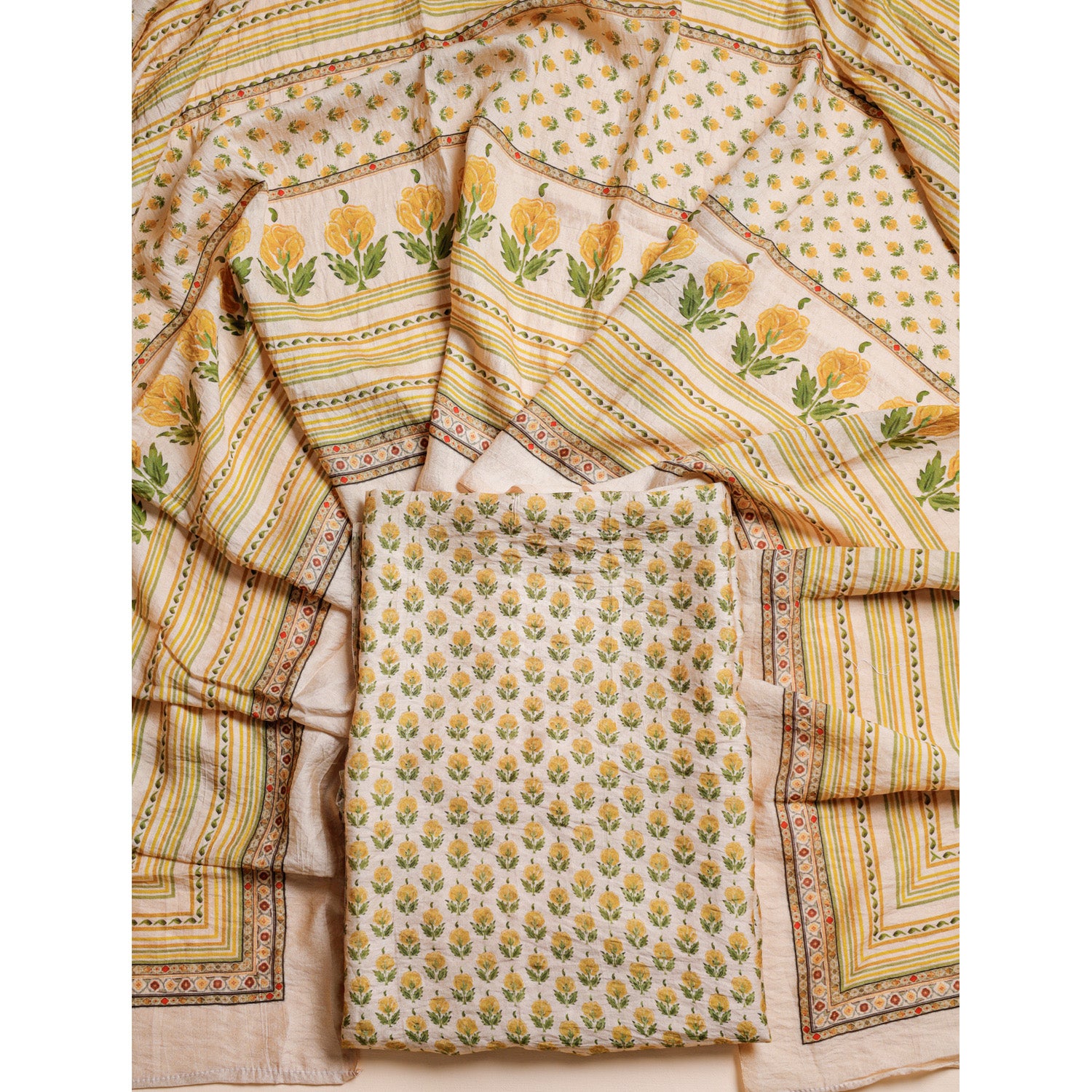 MOGRA CHANDERI 2 PIECE SET