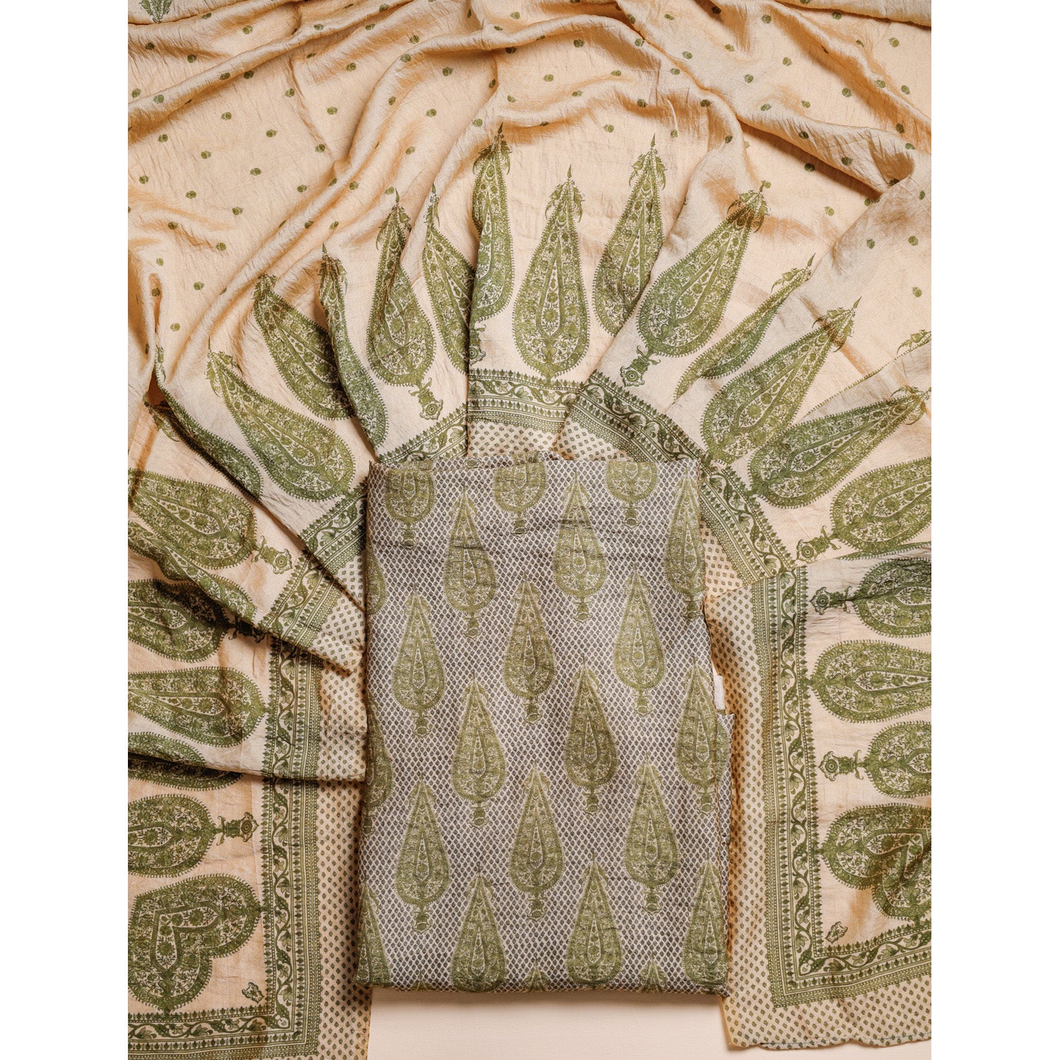 MOGRA CHANDERI 2 PIECE SET