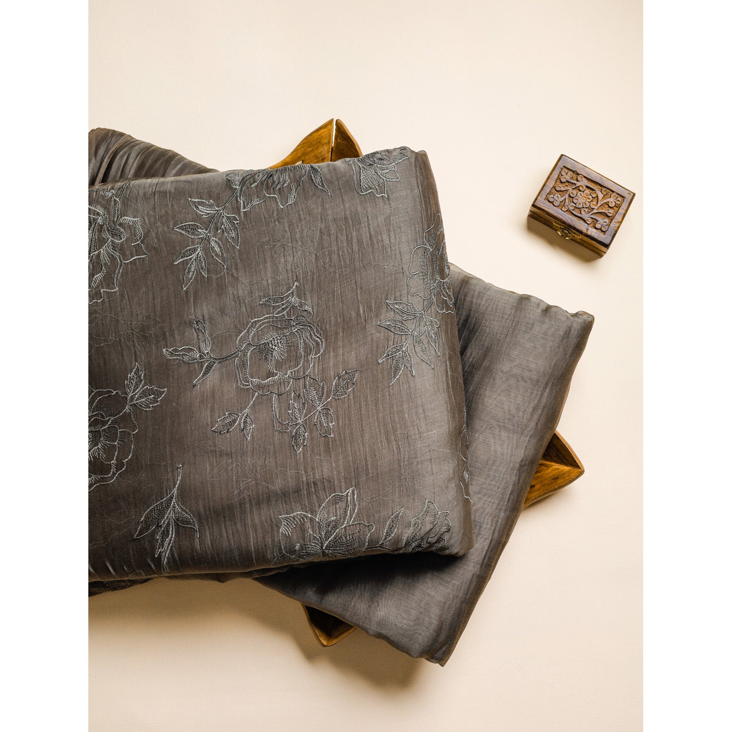 MUL CHANDERI EMBROIDERED AND PLAIN FABRICS