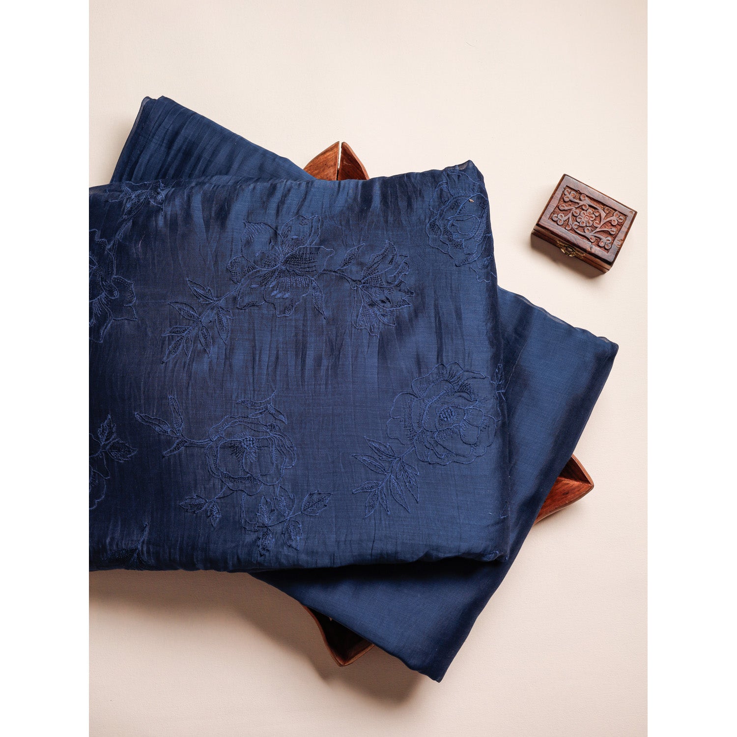 MUL CHANDERI EMBROIDERED AND PLAIN FABRICS