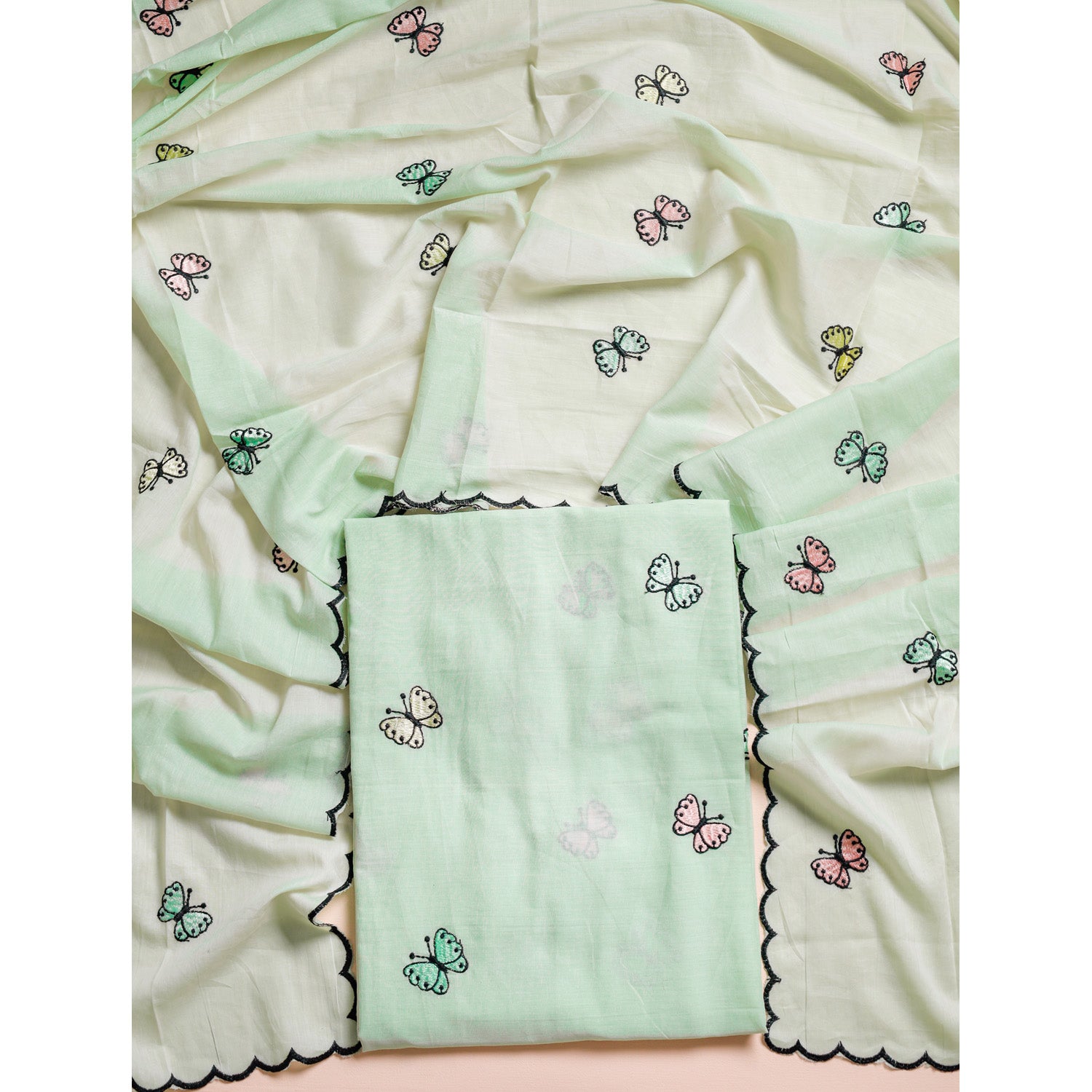 COTTON EMBROIDERED SUIT SET