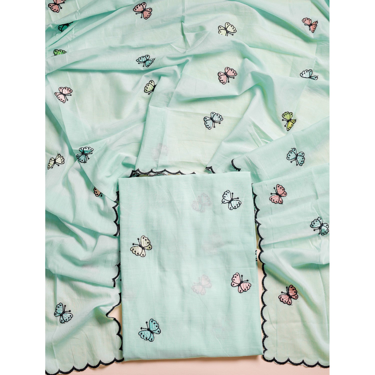 COTTON EMBROIDERED SUIT SET