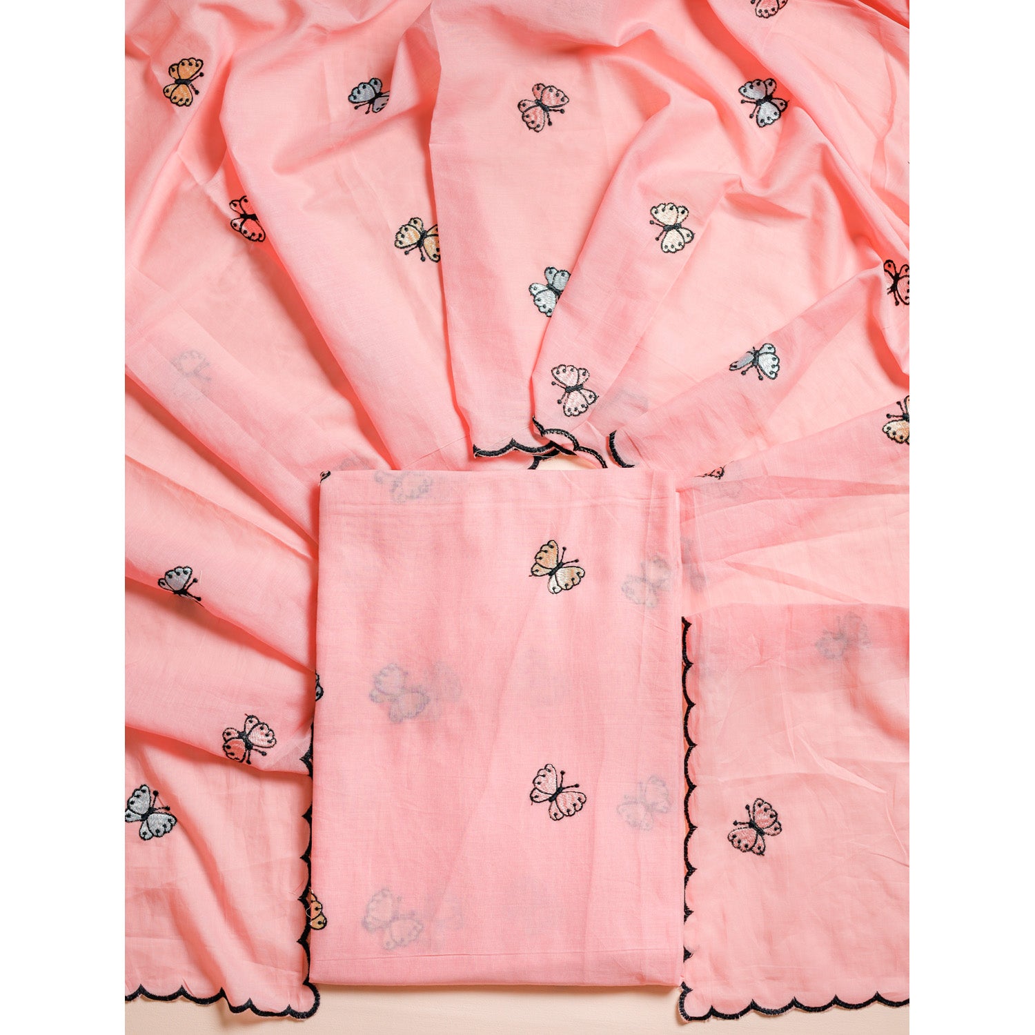 COTTON EMBROIDERED SUIT SET