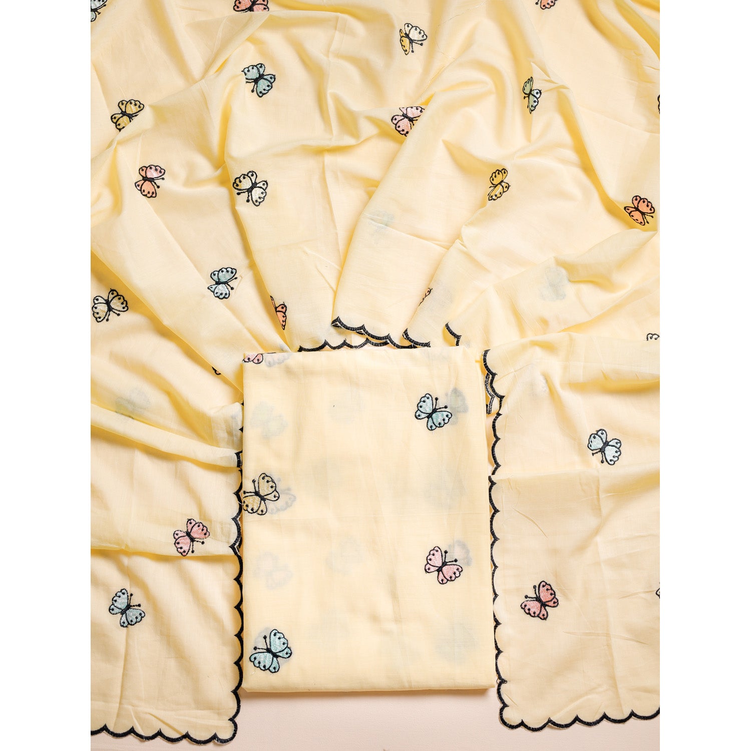 COTTON EMBROIDERED SUIT SET