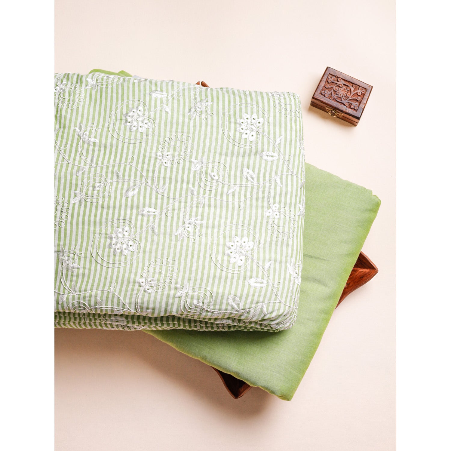 COTTON EMBROIDERED & PLAIN FABRICS