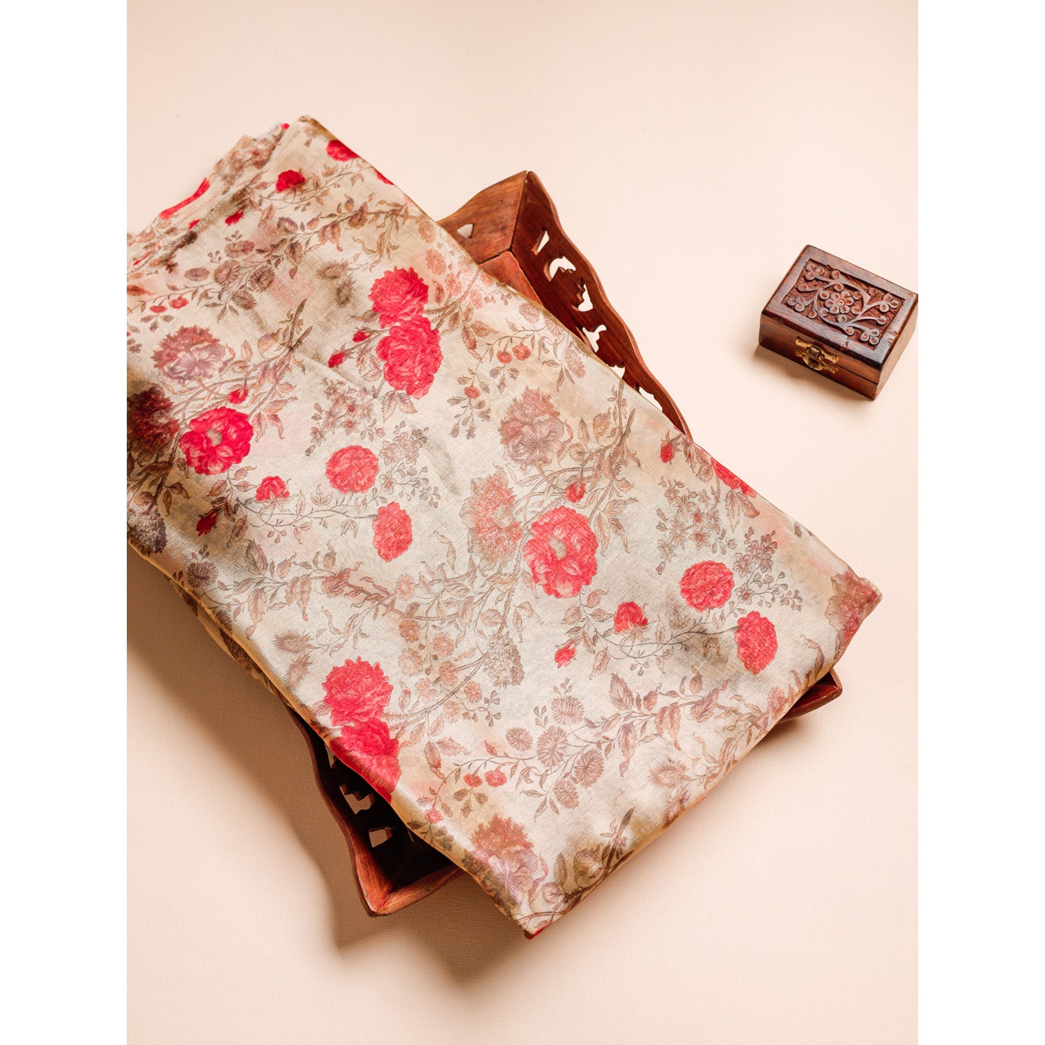 GLASS TISSUE ORGANZA PRINTED FABRIC