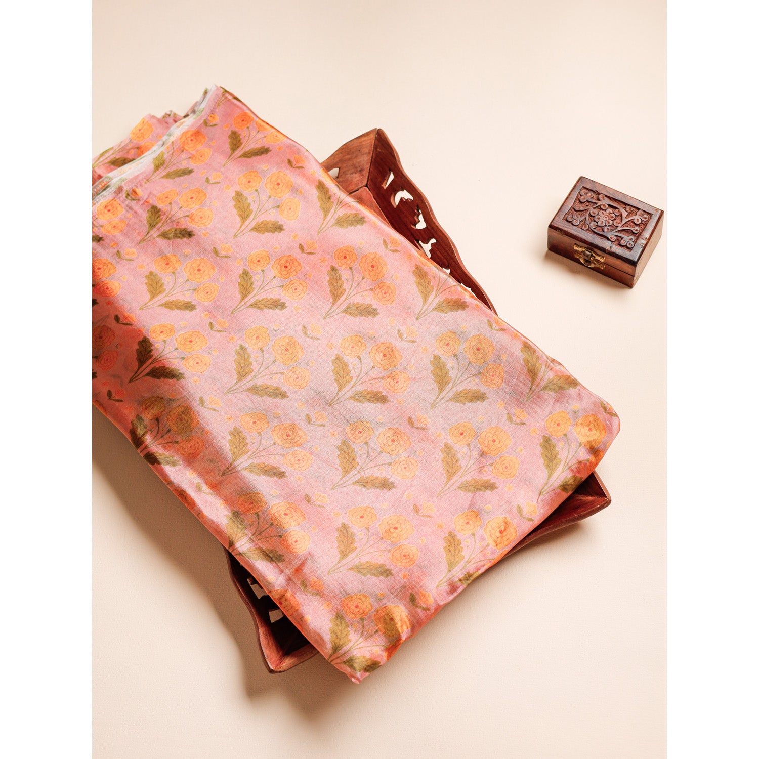 GLASS TISSUE ORGANZA PRINTED FABRIC