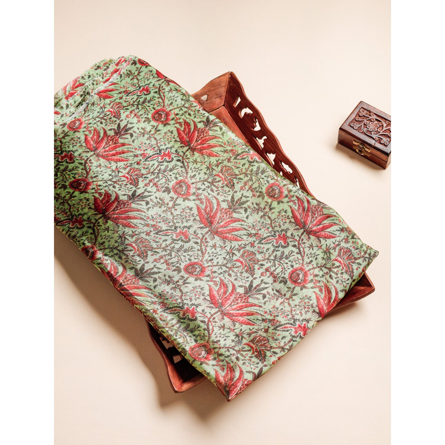 GLASS TISSUE ORGANZA PRINTED FABRIC