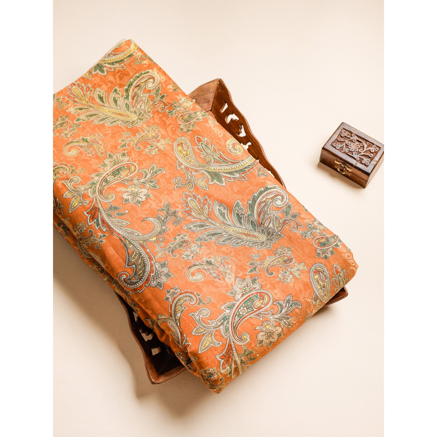 PURE VISCOSE JACQUARD SILK PRINTED FABRIC