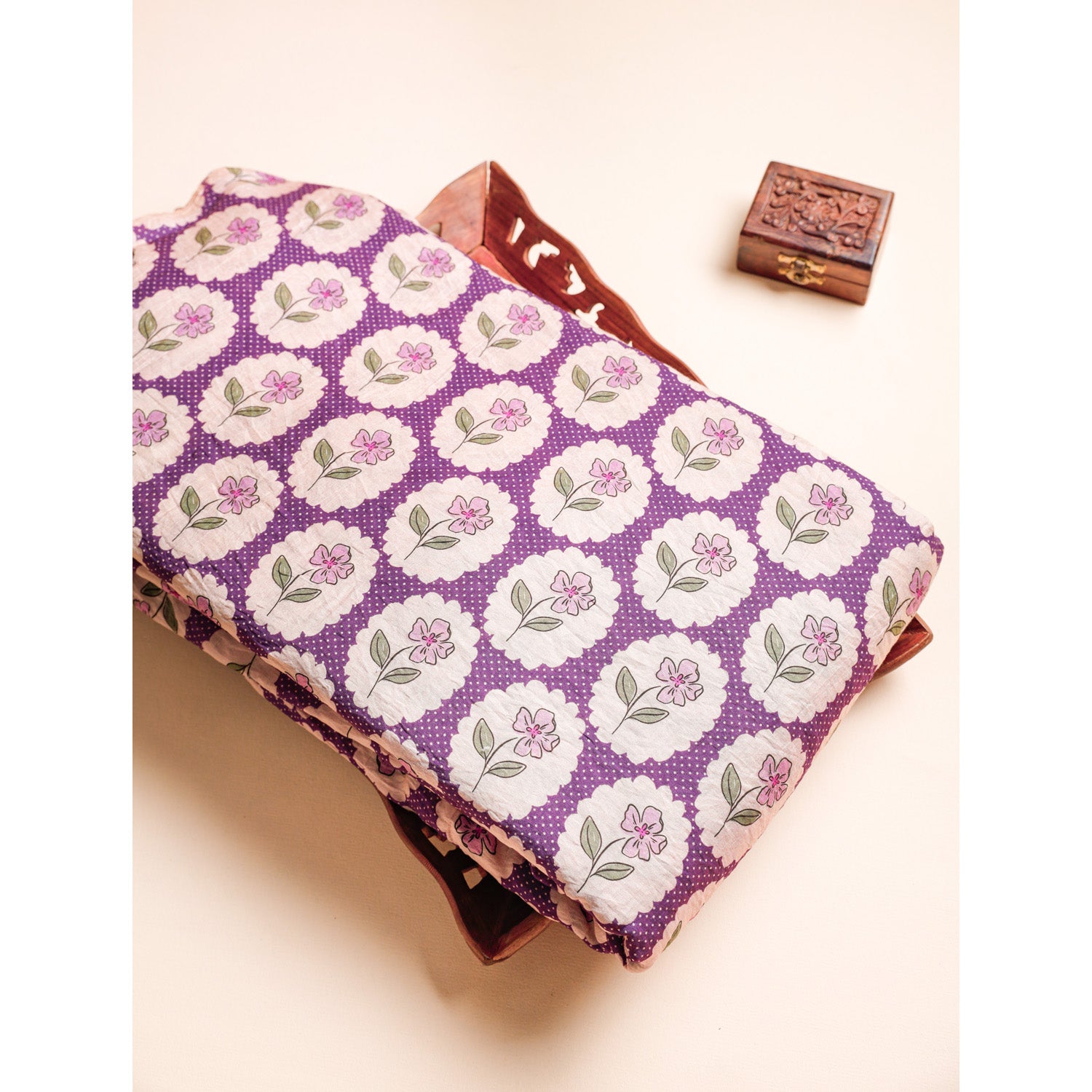 MOGRA CHANDERI MUGHAL PRINTED FABRIC