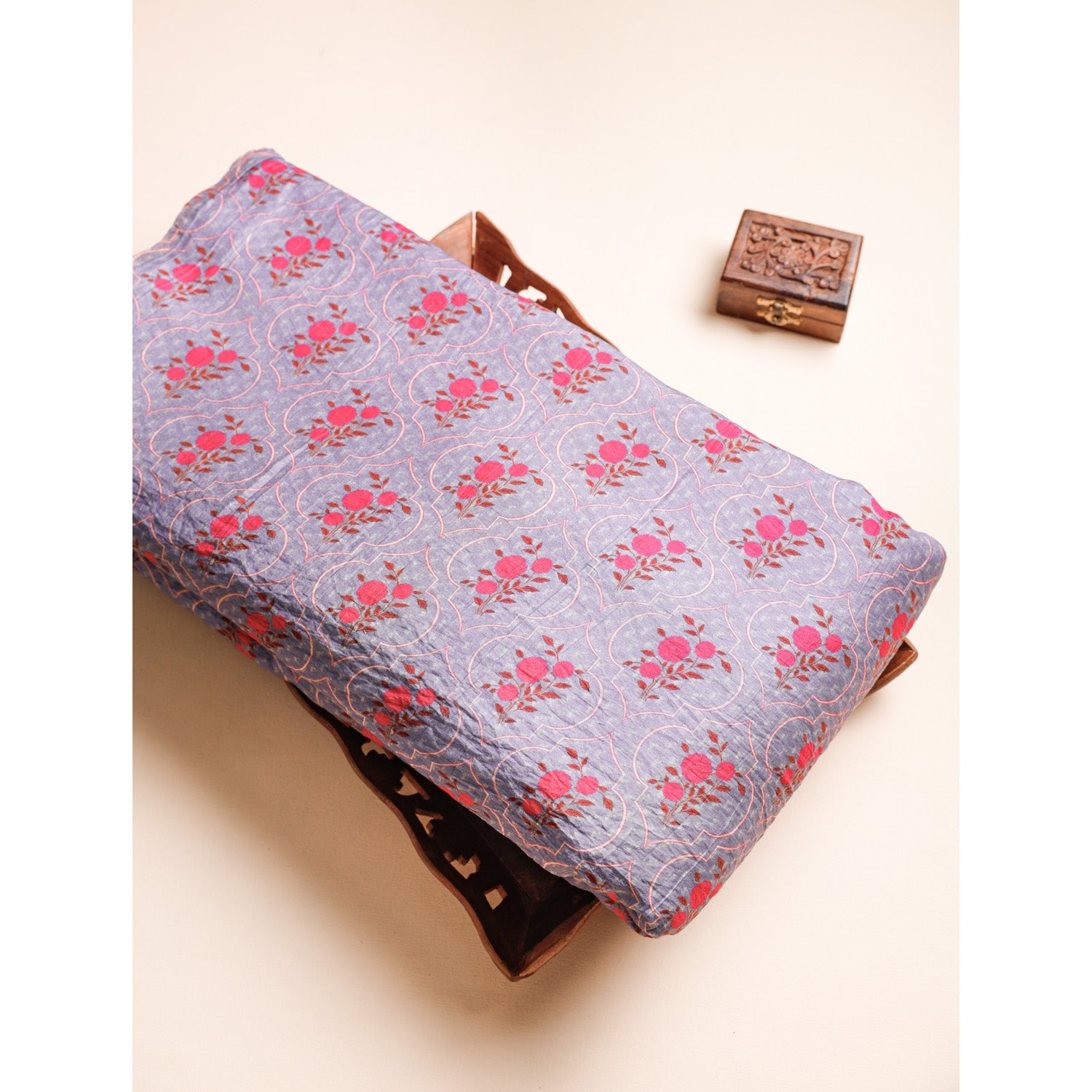 MOGRA CHANDERI MUGHAL PRINTED FABRIC