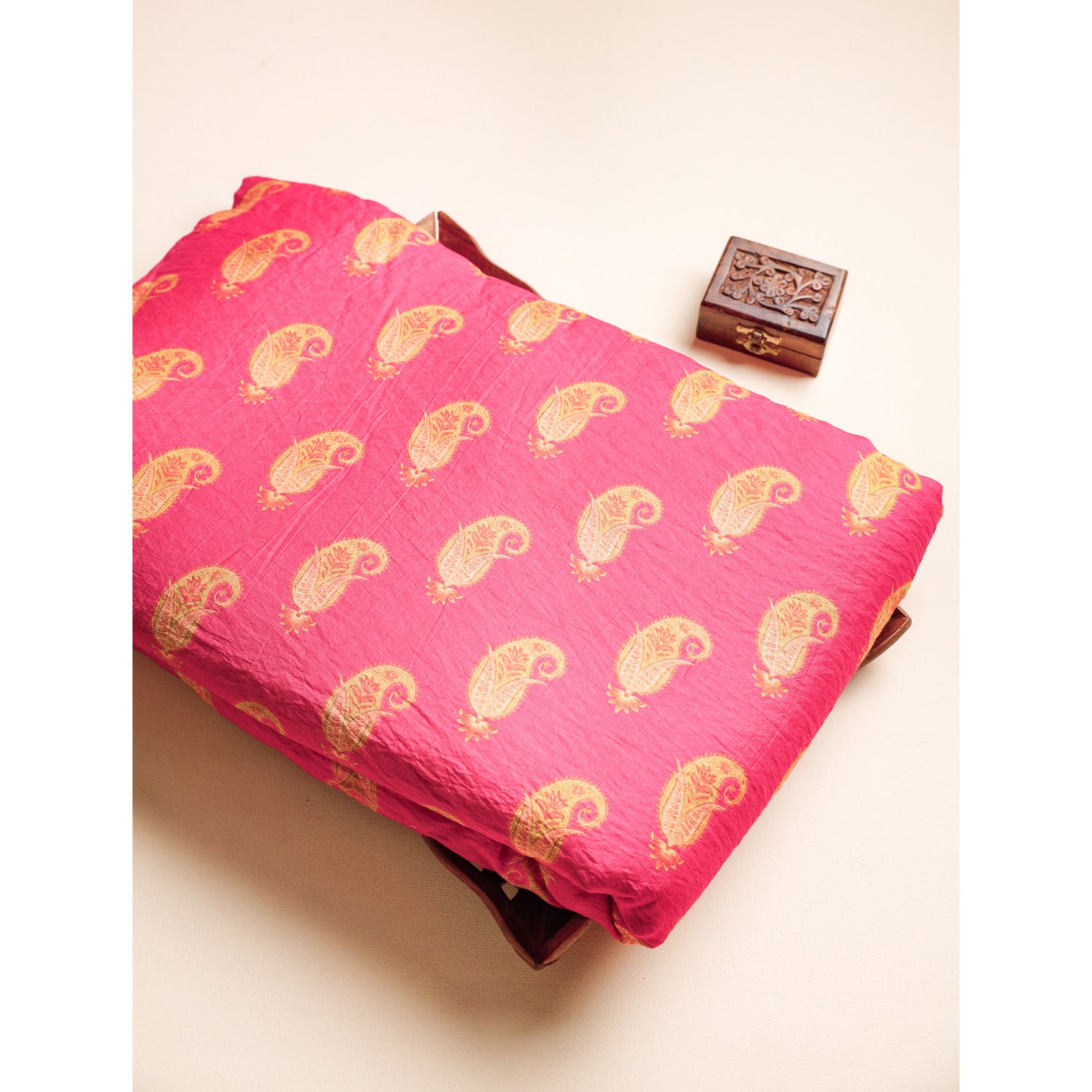 MOGRA CHANDERI MUGHAL PRINTED FABRIC