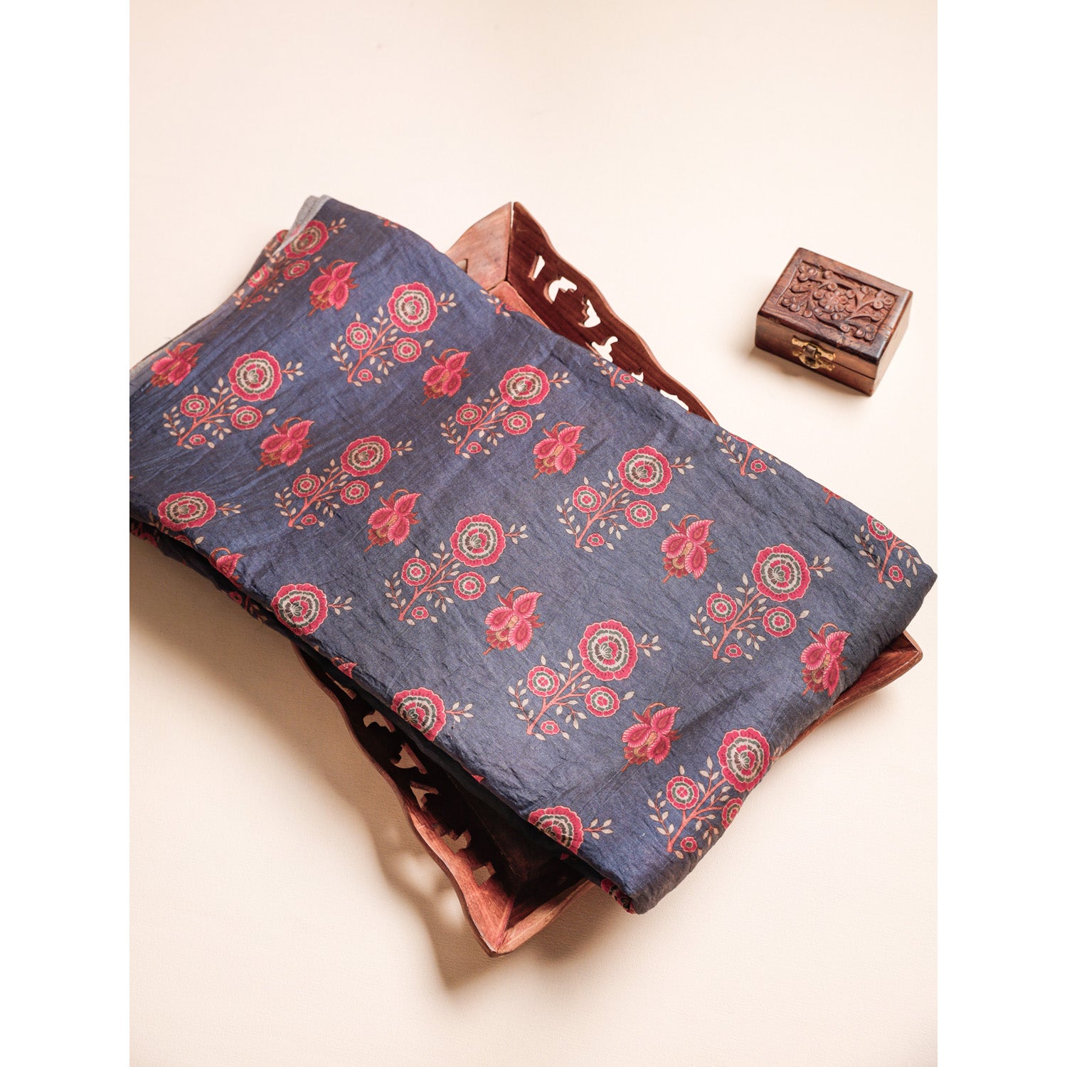 MOGRA CHANDERI MUGHAL PRINTED FABRIC