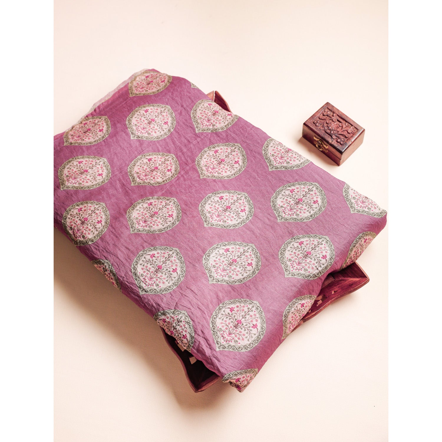 MOGRA CHANDERI MUGHAL PRINTED FABRIC