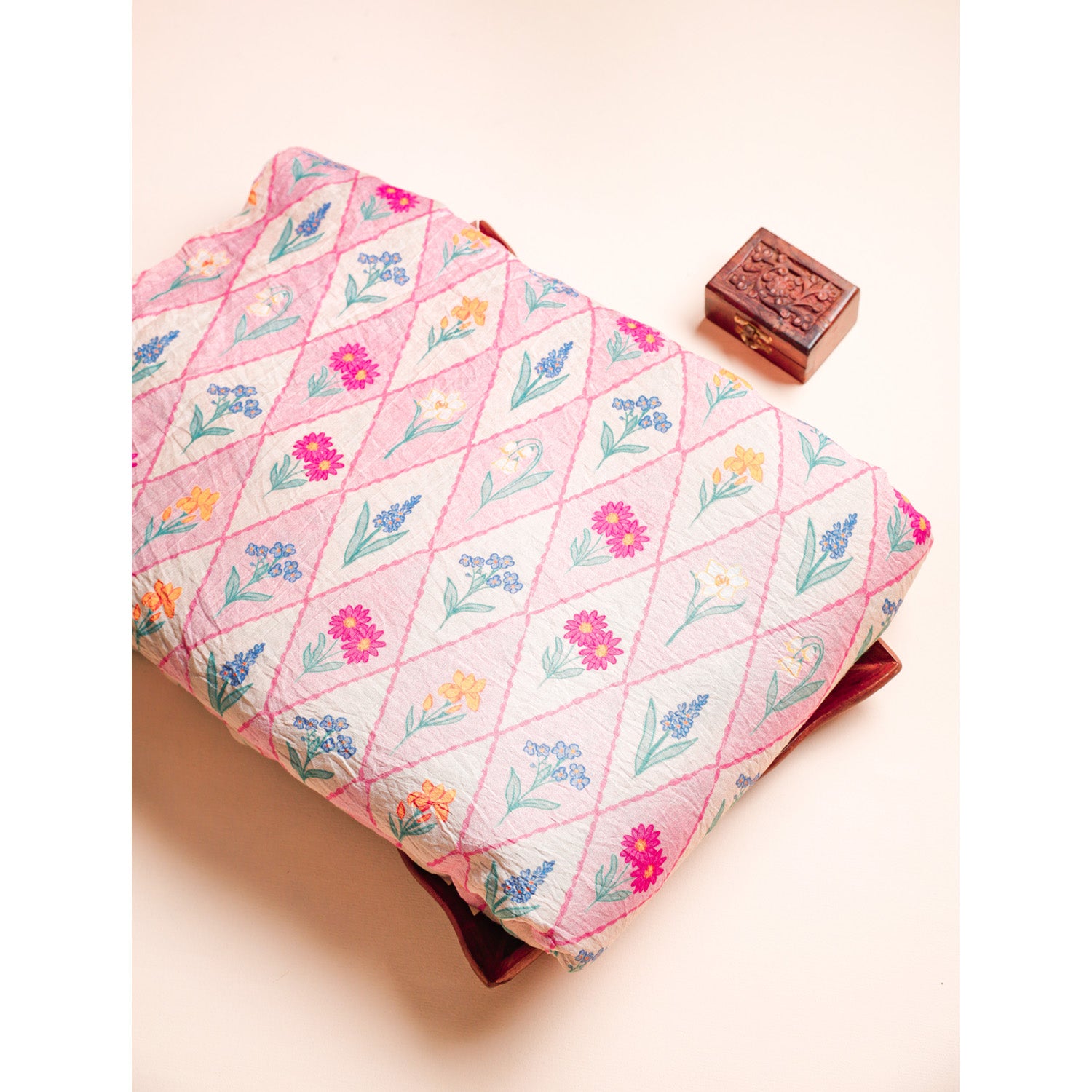 MOGRA CHANDERI MUGHAL PRINTED FABRIC