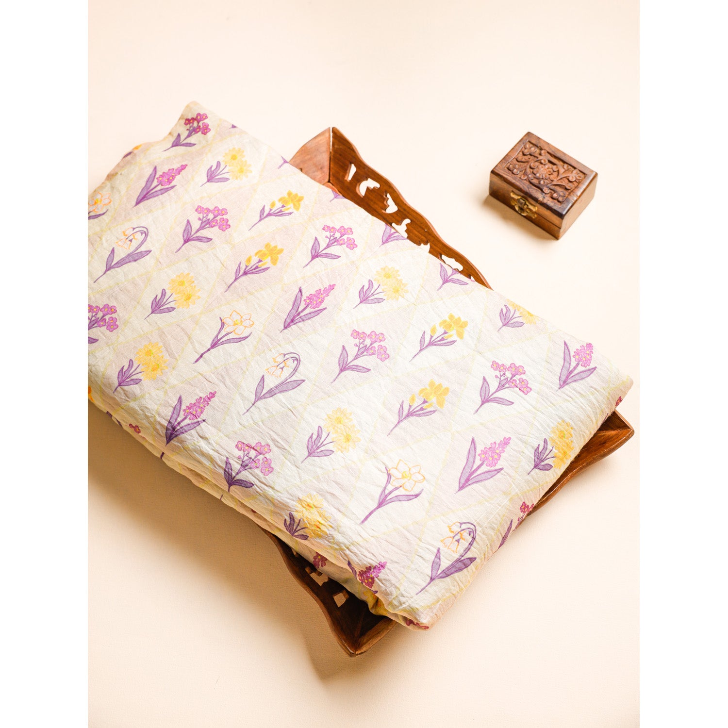 MOGRA CHANDERI MUGHAL PRINTED FABRIC