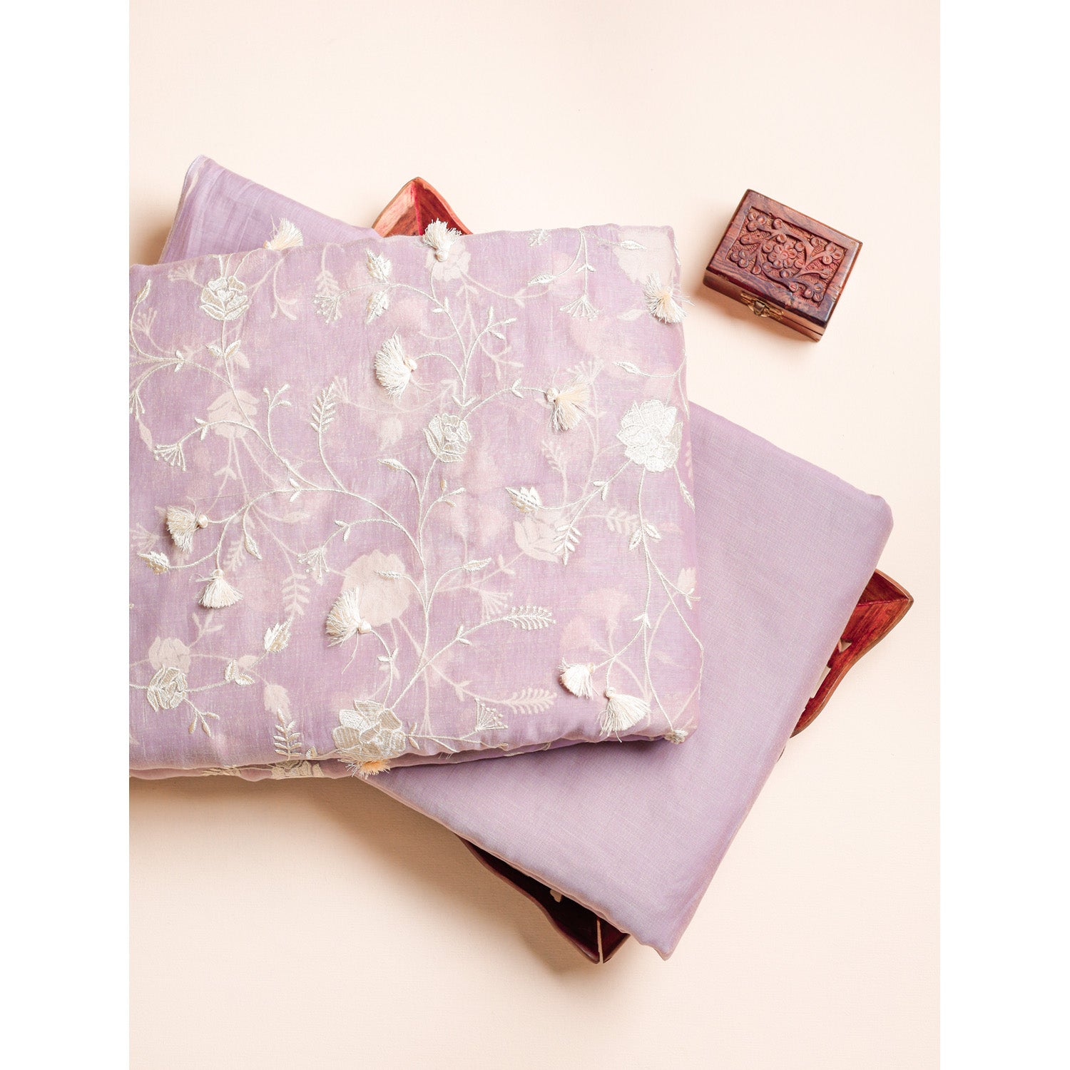 PREMIUM MUL CHANDERI EMBROIDERED & PLAIN FABRICS