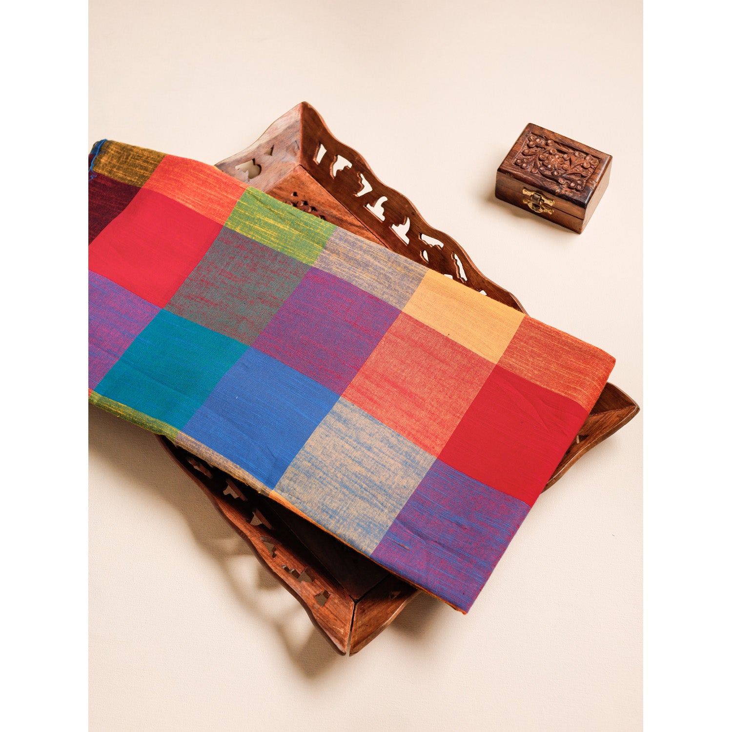 MADRAS CHECKS COTTON HANDLOOM FABRIC