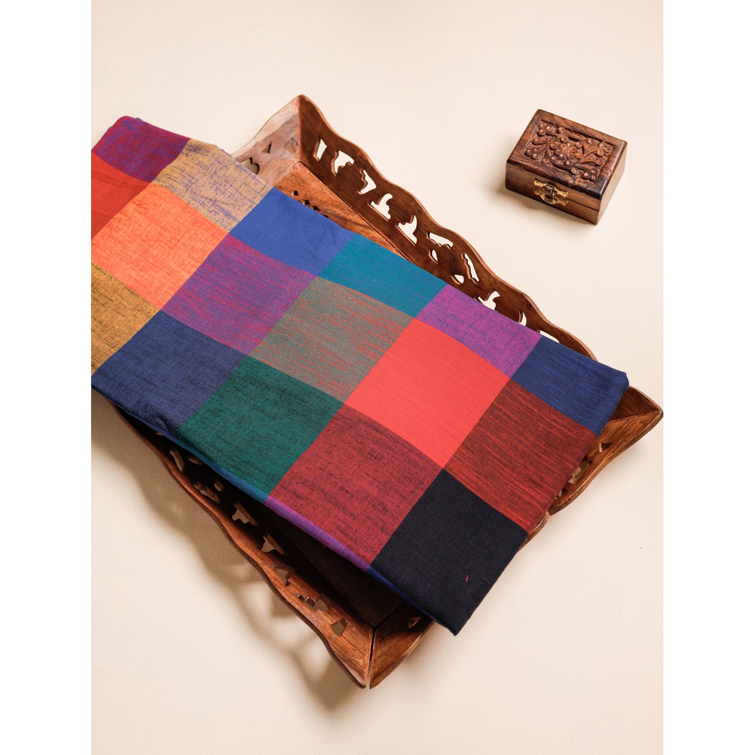 MADRAS CHECKS COTTON HANDLOOM FABRIC