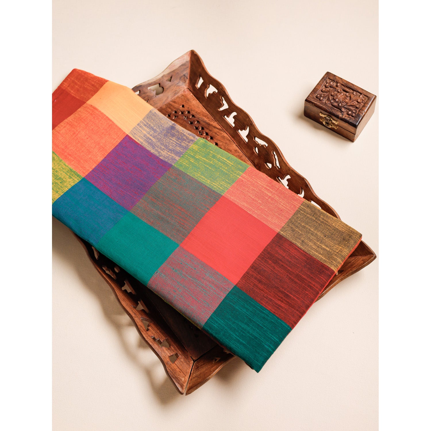 MADRAS CHECKS COTTON HANDLOOM FABRIC