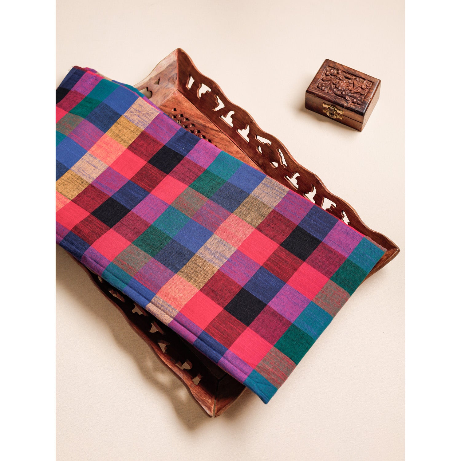 MADRAS CHECKS COTTON HANDLOOM FABRIC