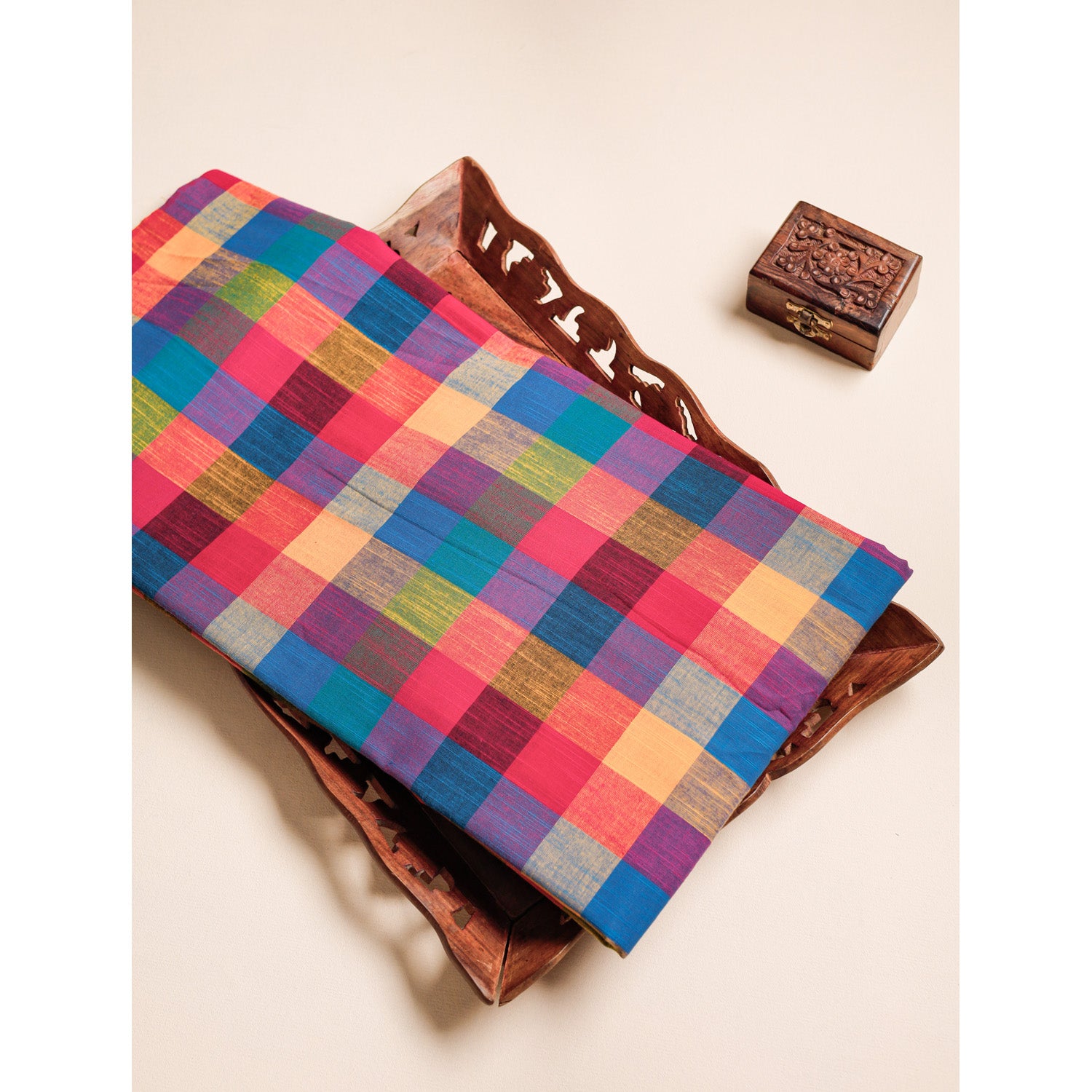 MADRAS CHECKS COTTON HANDLOOM FABRIC