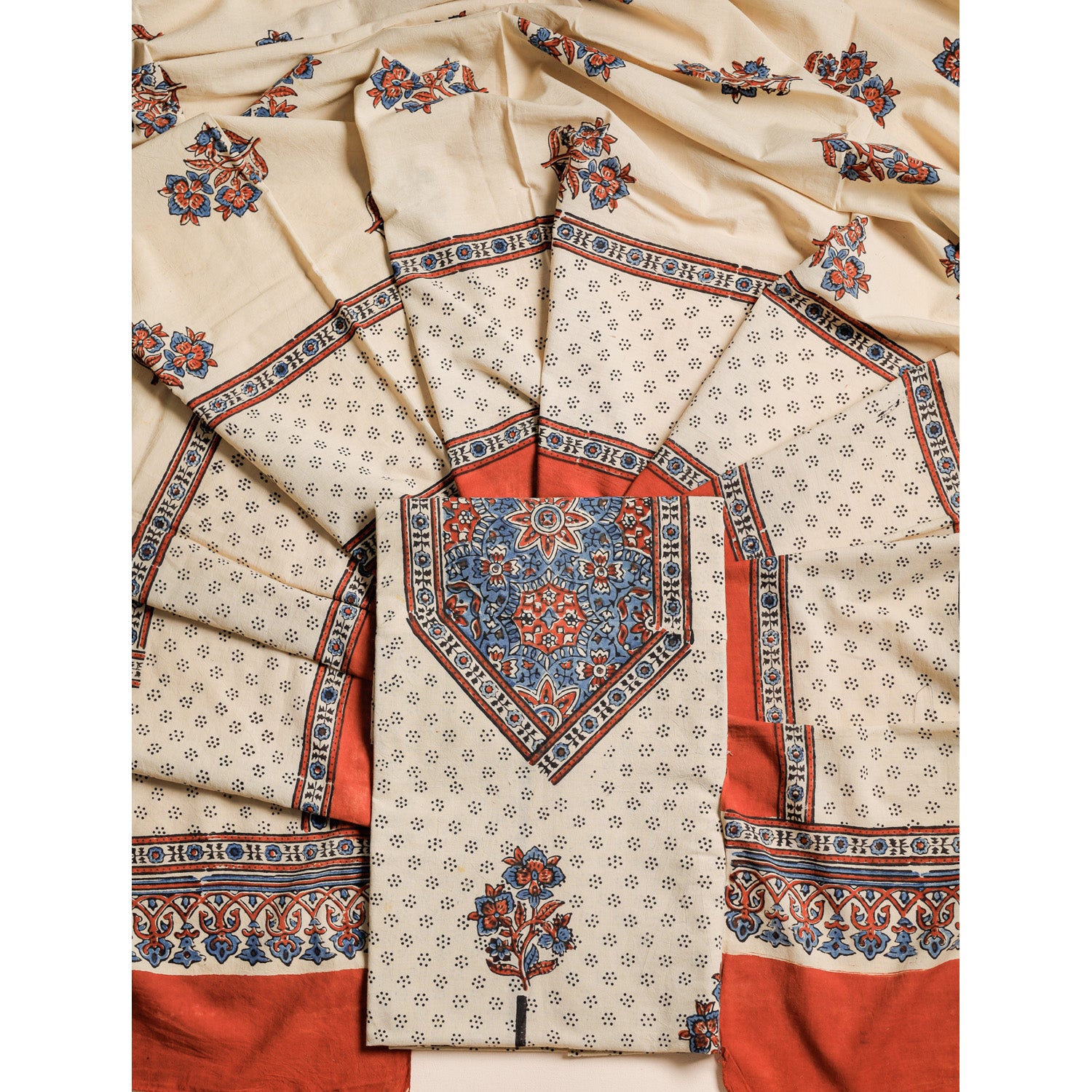 PURE COTTON AJRAKH 2 PIECE SET