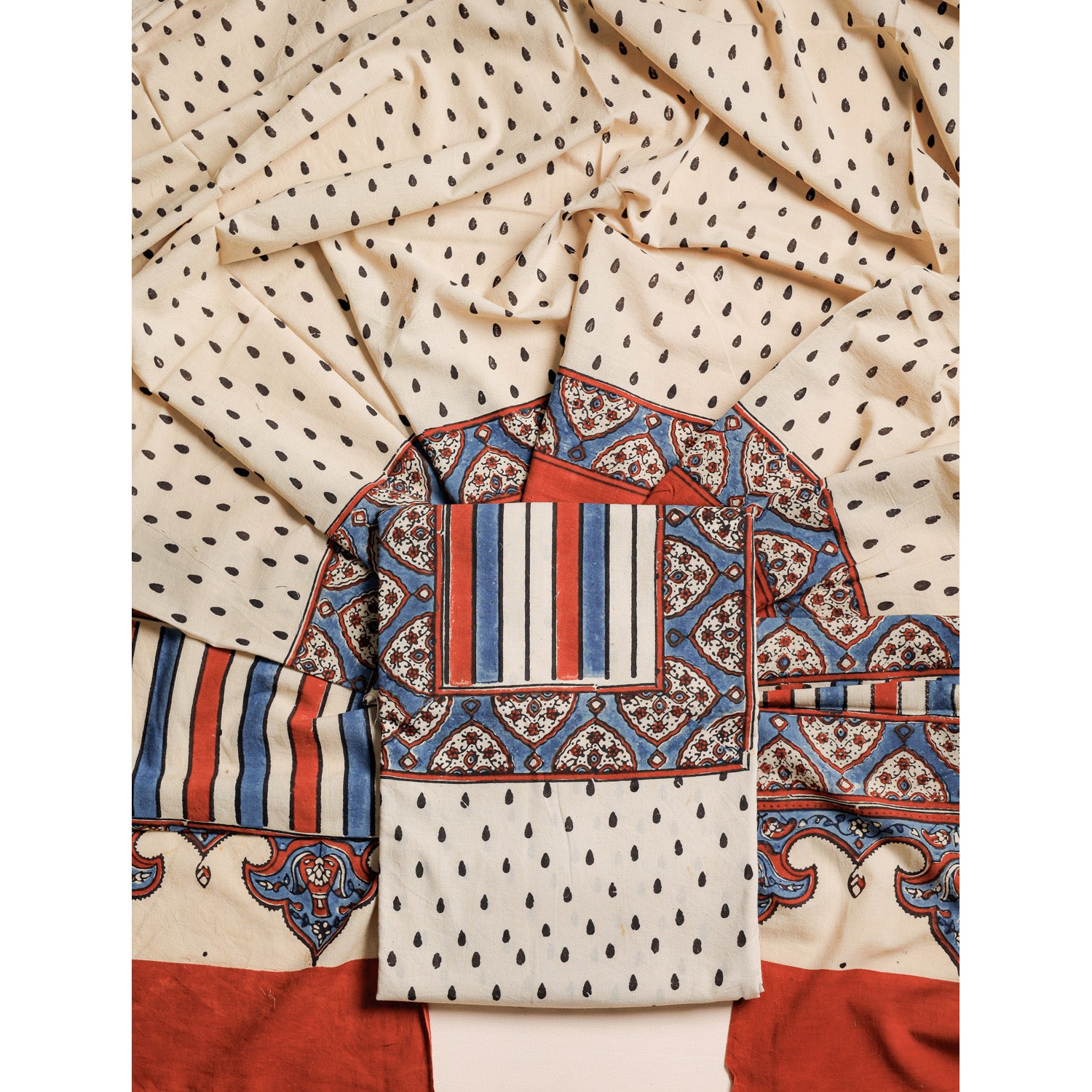 PURE COTTON AJRAKH 2 PIECE SET