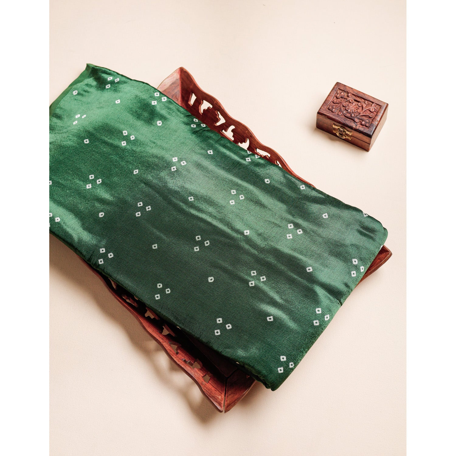 PURE MASHRU SILK BANDHEJ FABRIC