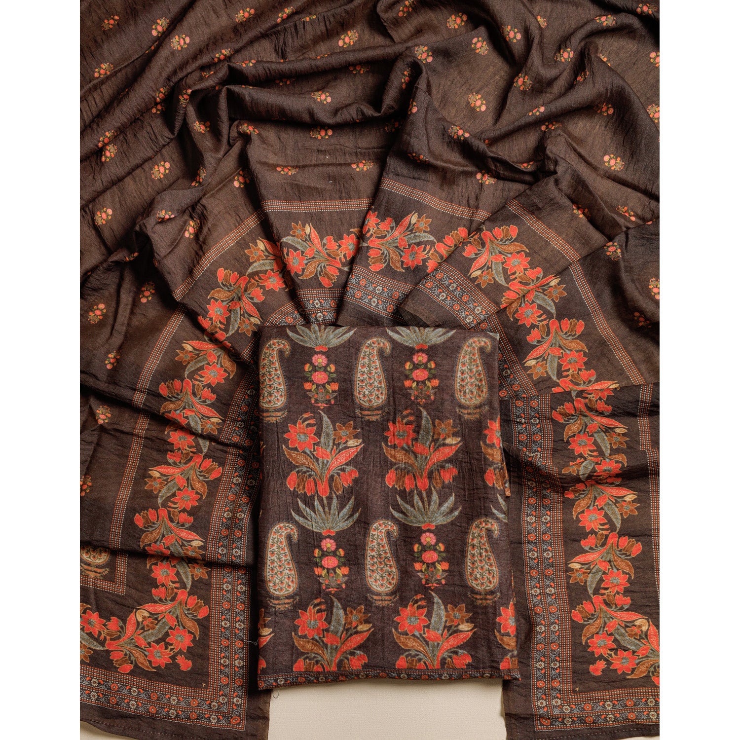 PURE MOGRA CHANDERI 2 PIECE SET