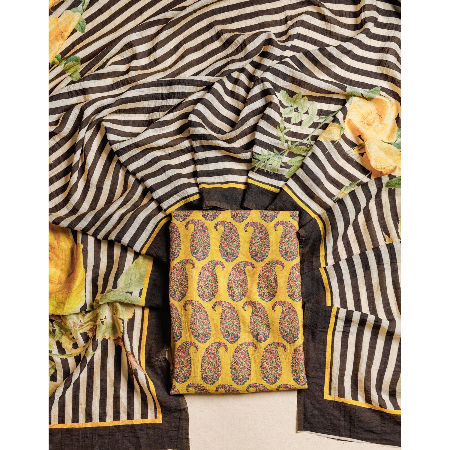 PURE MOGRA CHANDERI 2 PIECE SET