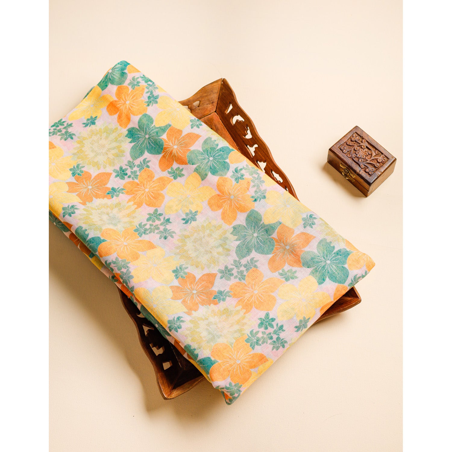 SEMI LINEN DIGITAL PRINTED FABRIC