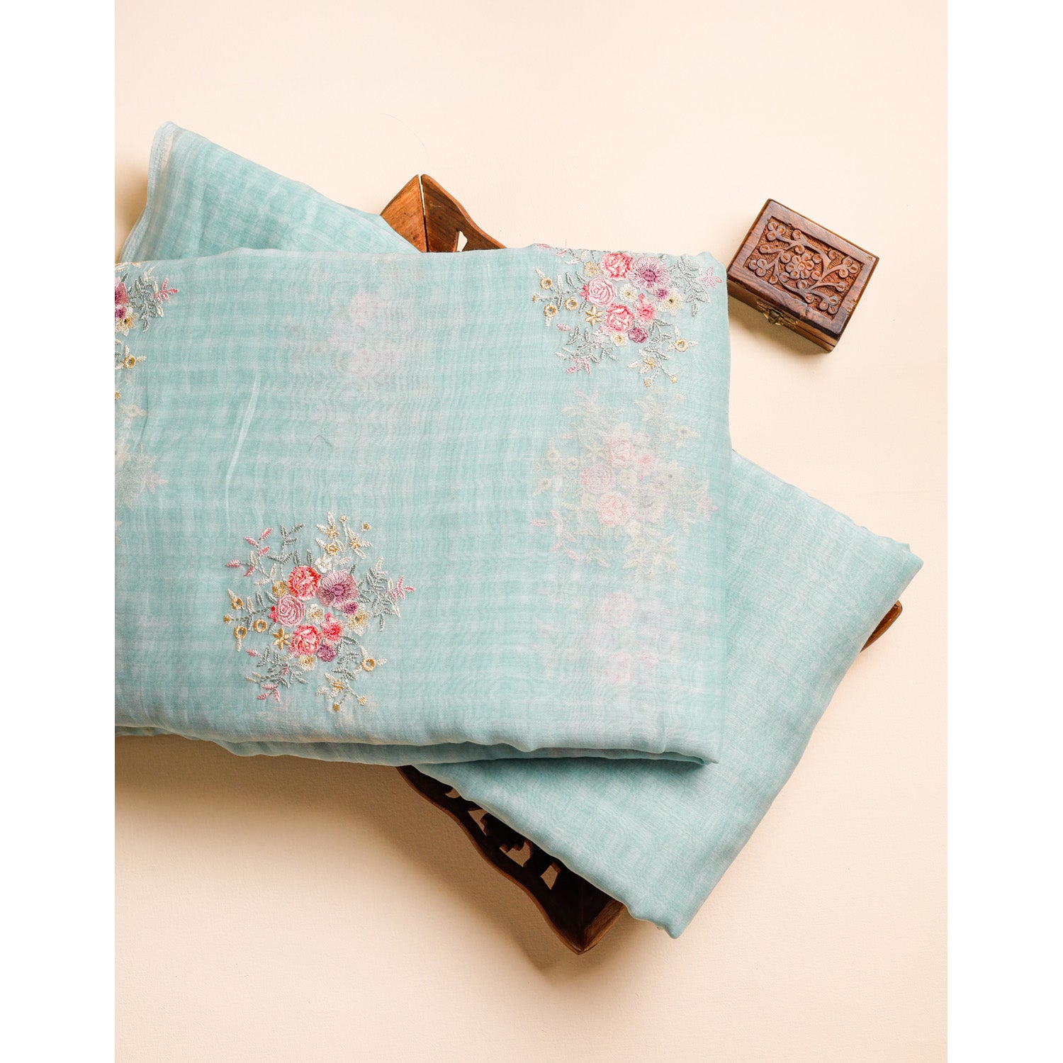 PREMIUM MUL CHANDERI EMBROIDERED & CHECKS FABRICS