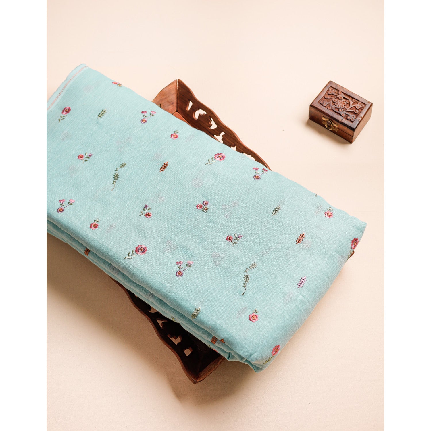 LINEN EMBROIDERED FABRIC