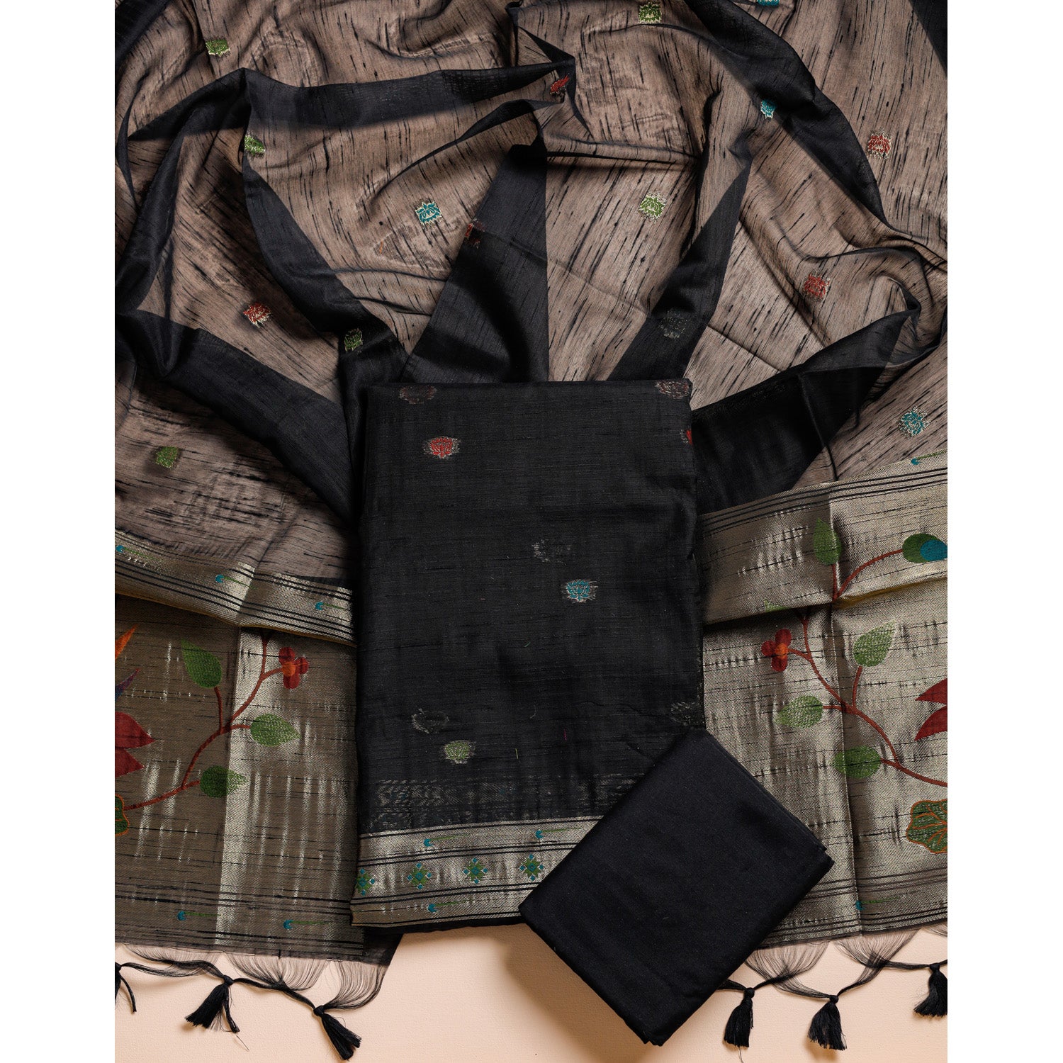 MUGA SILK PAITHANI SUIT SET