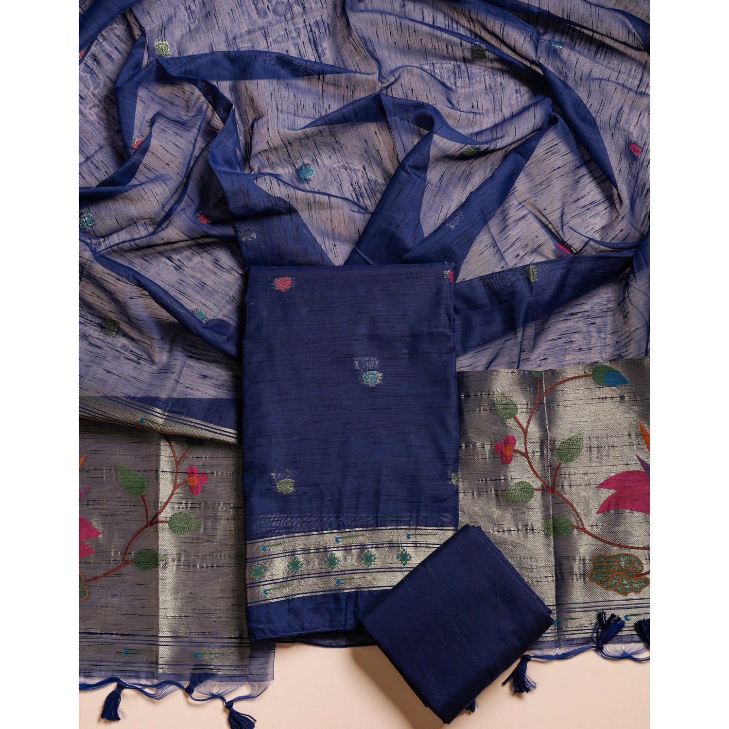 MUGA SILK PAITHANI SUIT SET