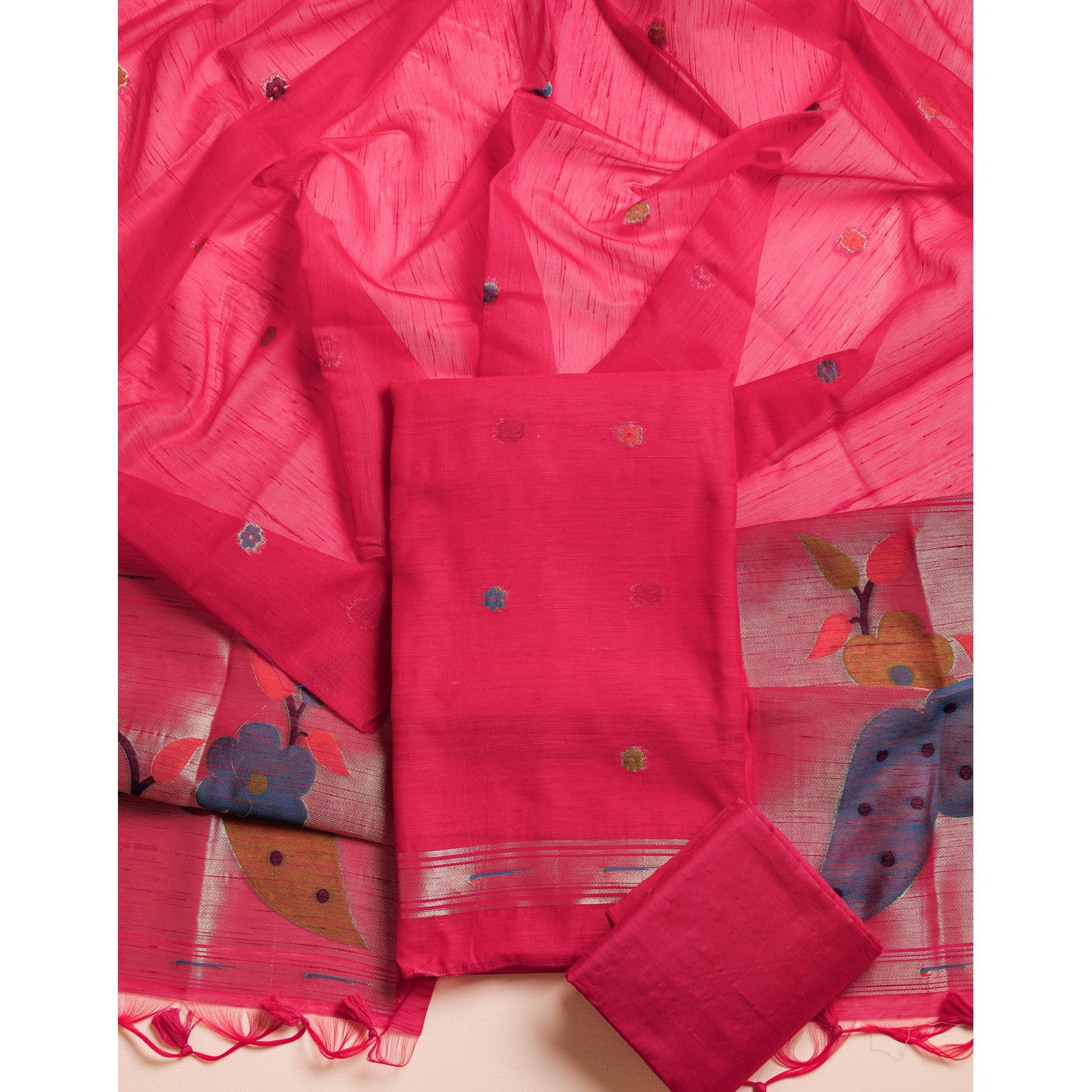 MUGA SILK PAITHANI SUIT SET