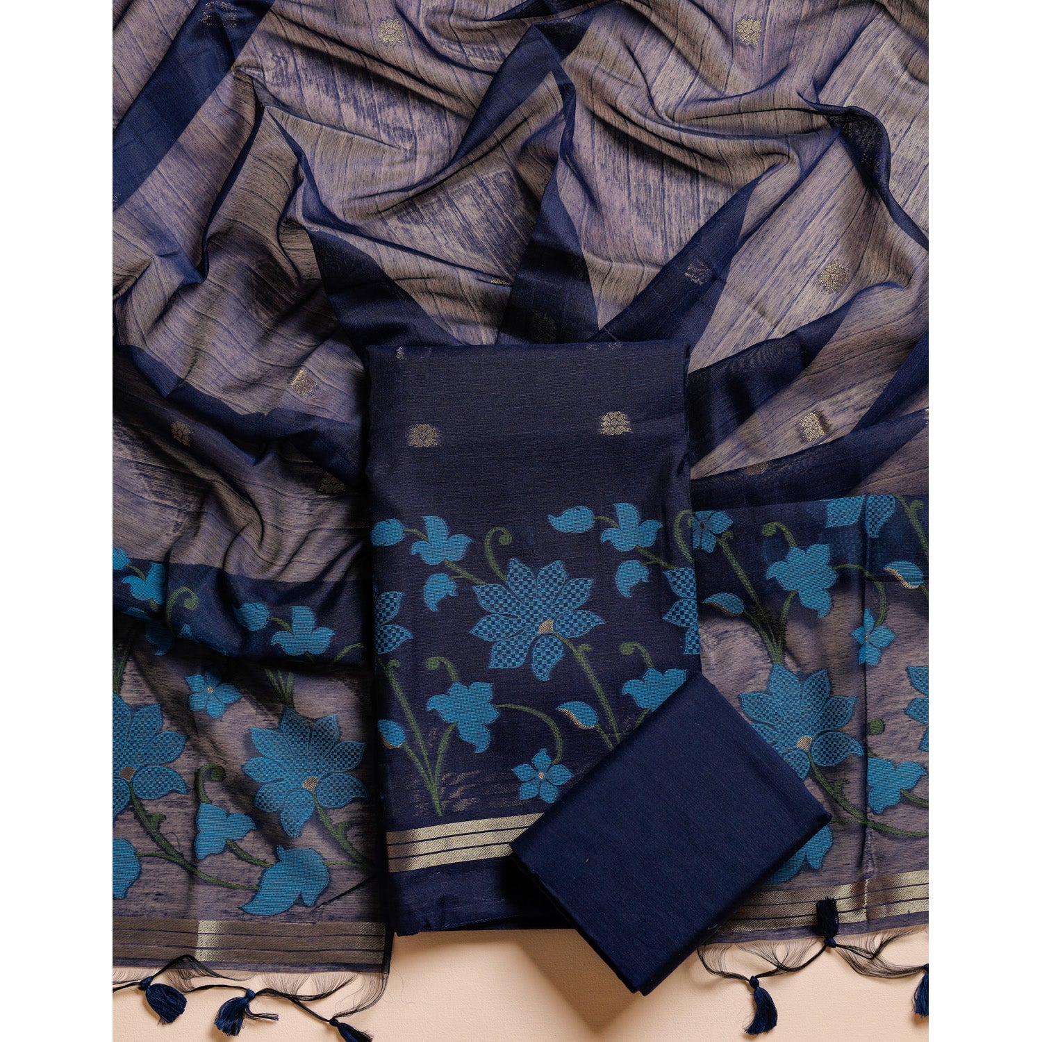 MUGA SILK PAITHANI SUIT SET
