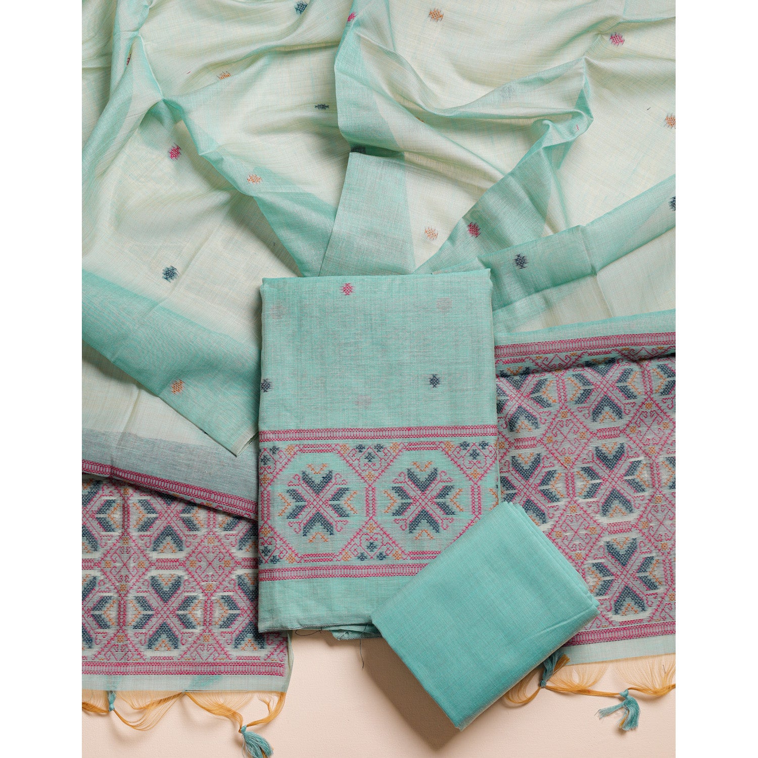 MUGA SILK WOVEN SUIT SET