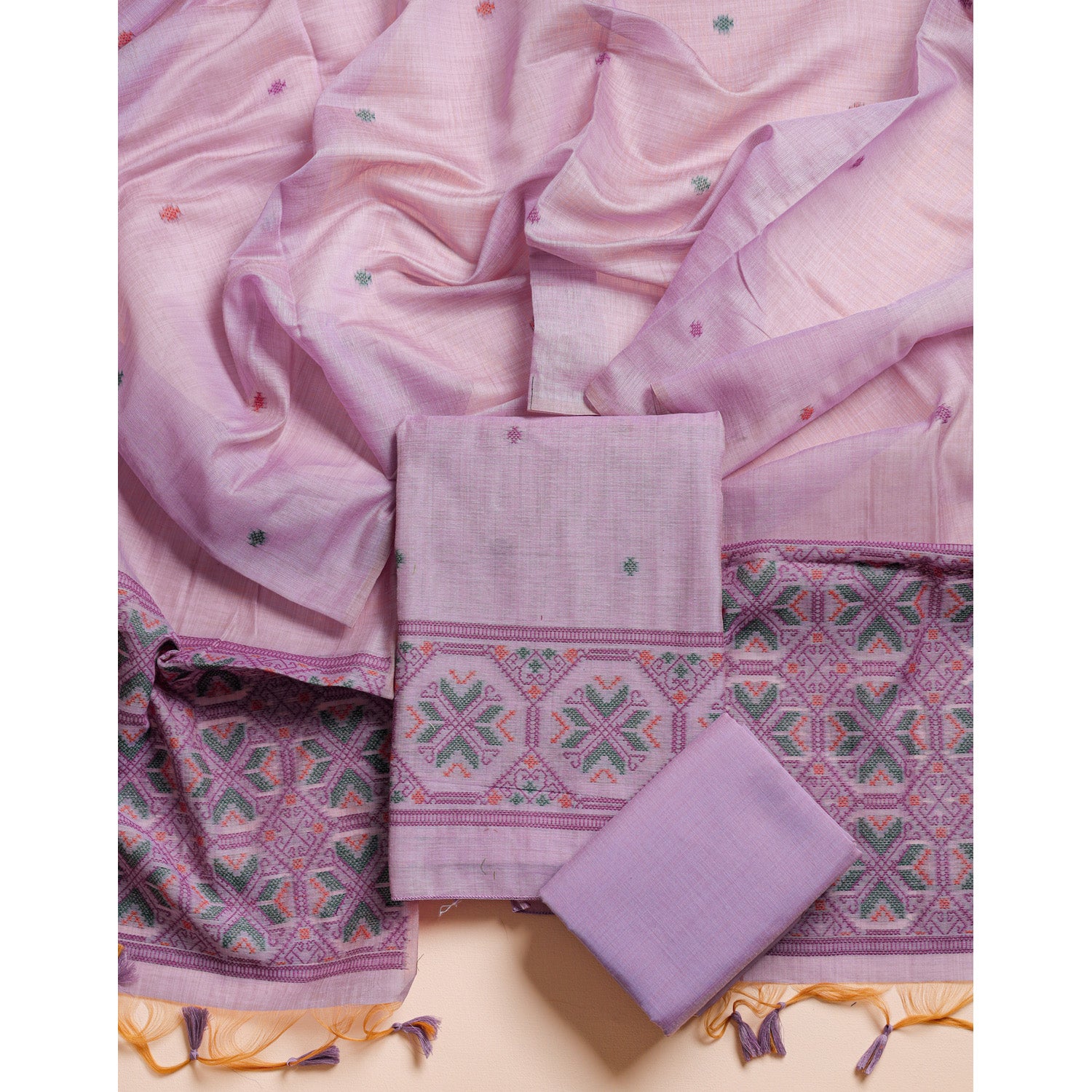 MUGA SILK WOVEN SUIT SET