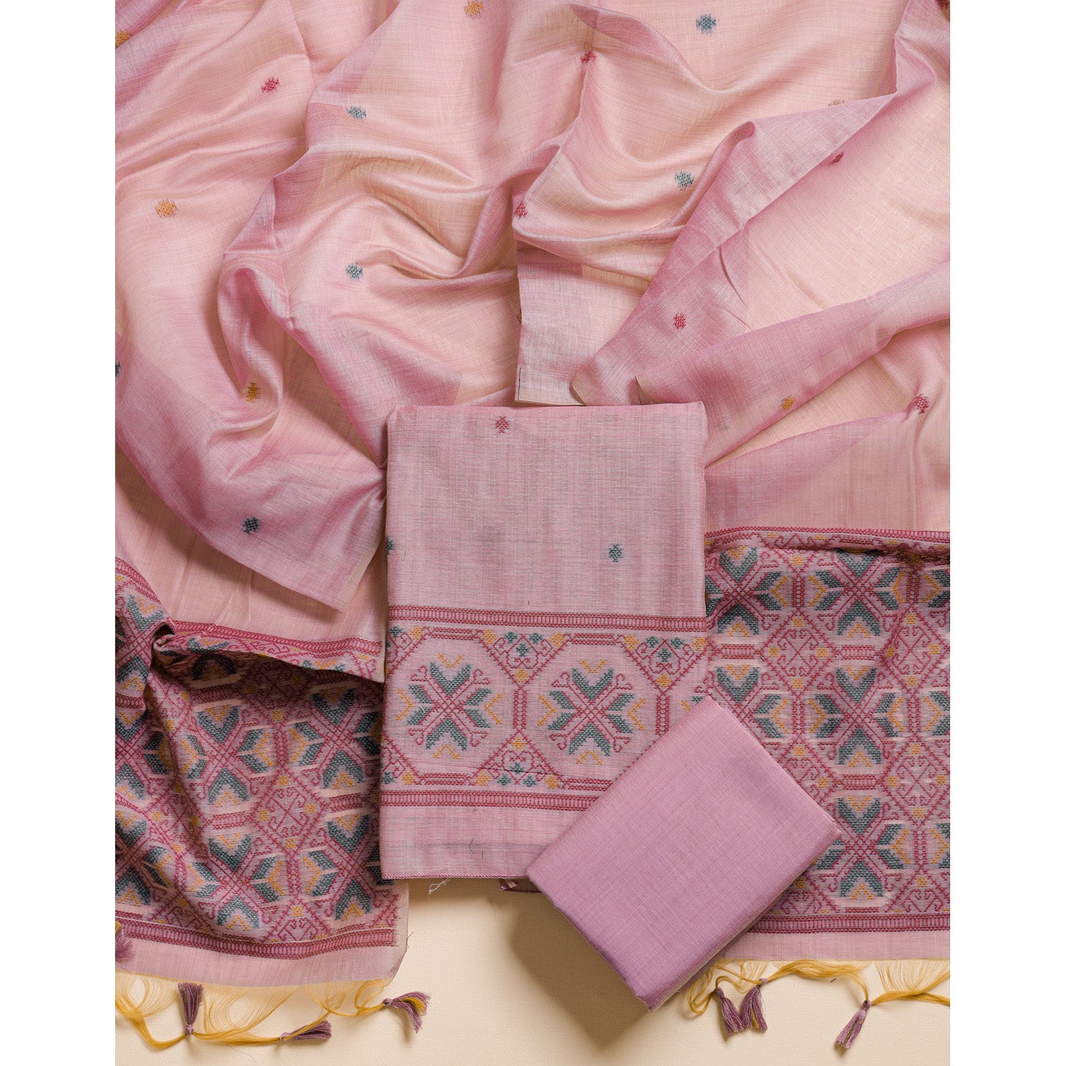 MUGA SILK WOVEN SUIT SET