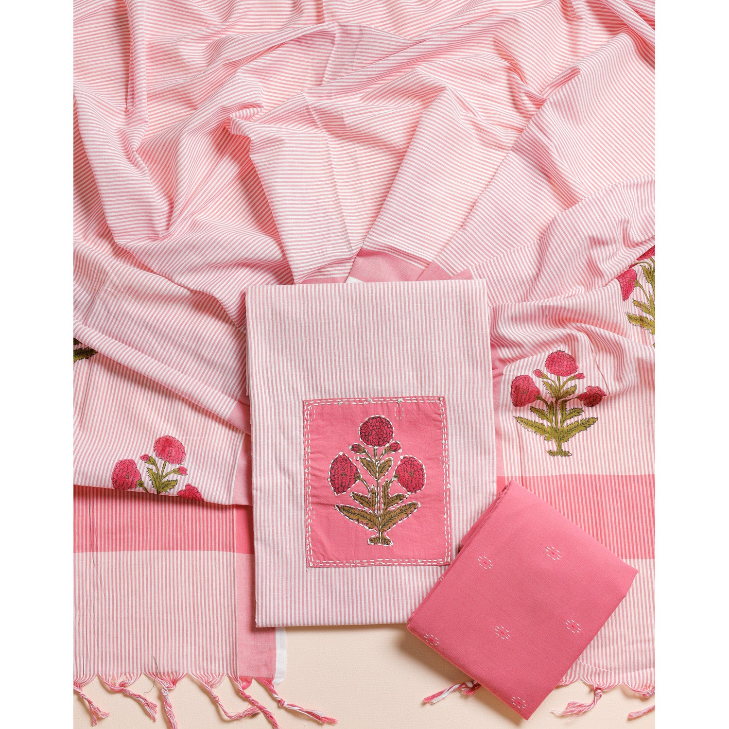 PURE COTTON HANDLOOM SUIT SET