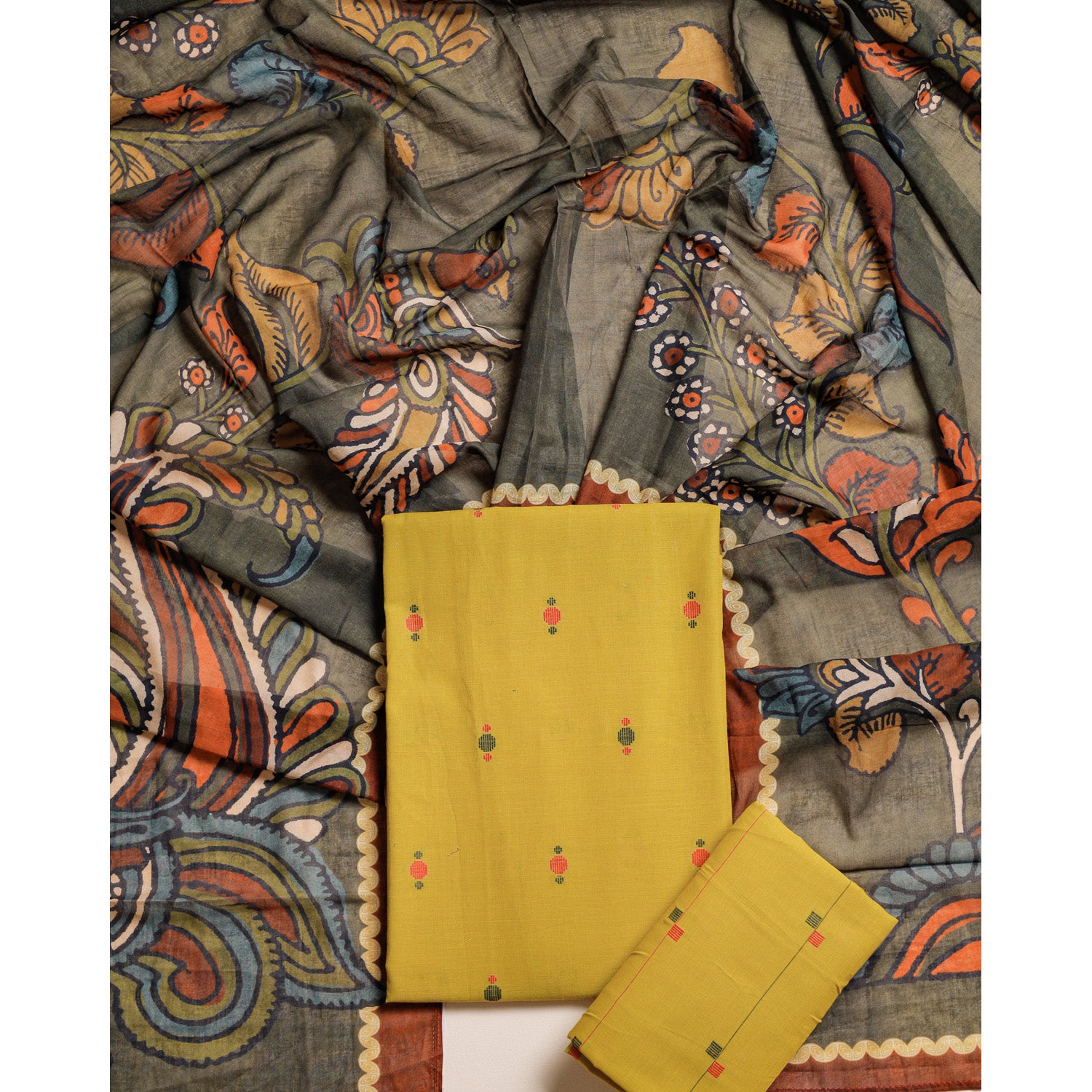 GUL RANG COTTON KALAMKARI SUIT SET
